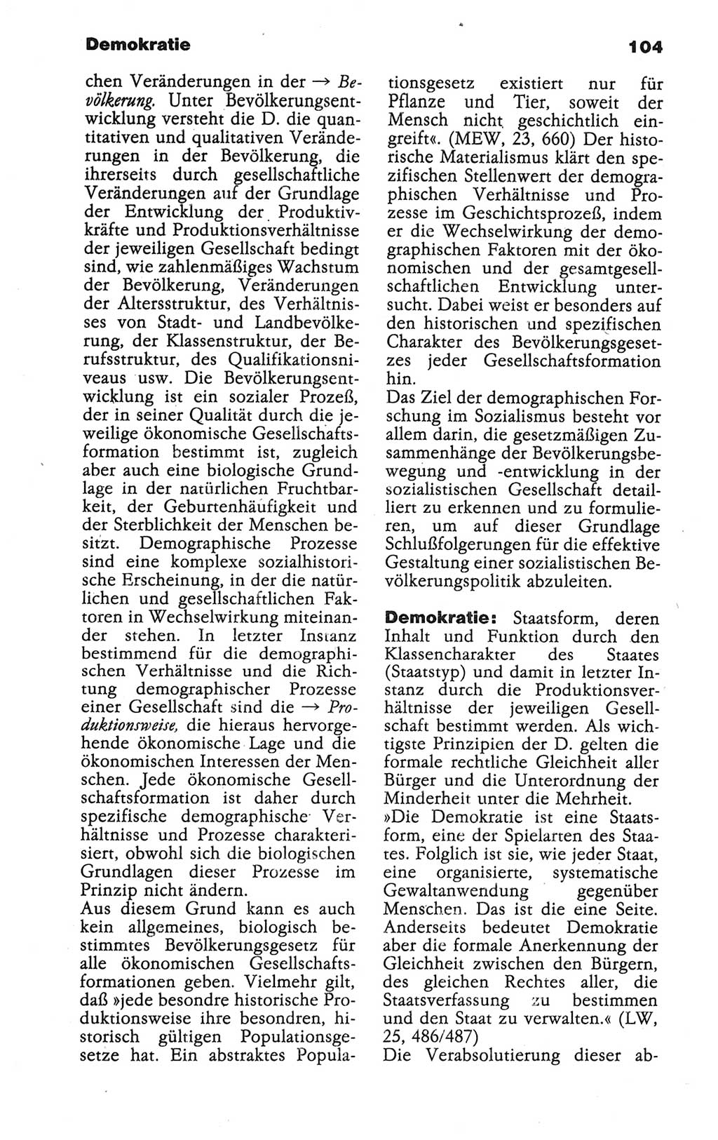 Wörterbuch der marxistisch-leninistischen Philosophie [Deutsche Demokratische Republik (DDR)] 1986, Seite 104 (Wb. ML Phil. DDR 1986, S. 104)