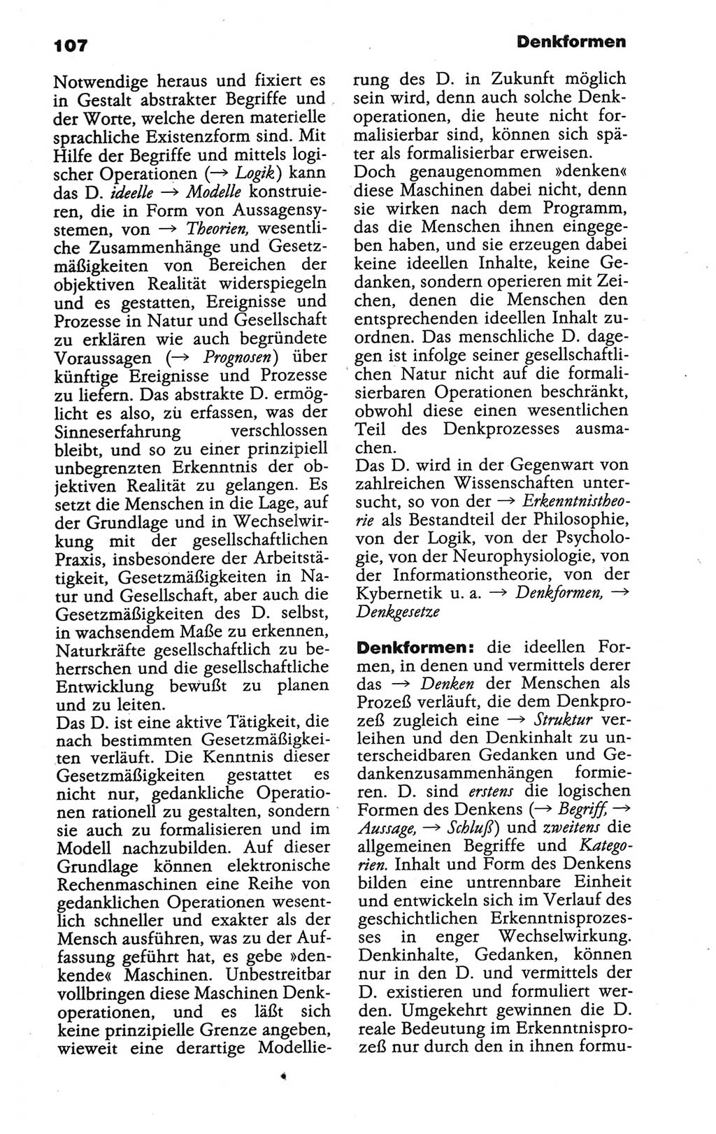 Wörterbuch der marxistisch-leninistischen Philosophie [Deutsche Demokratische Republik (DDR)] 1986, Seite 107 (Wb. ML Phil. DDR 1986, S. 107)