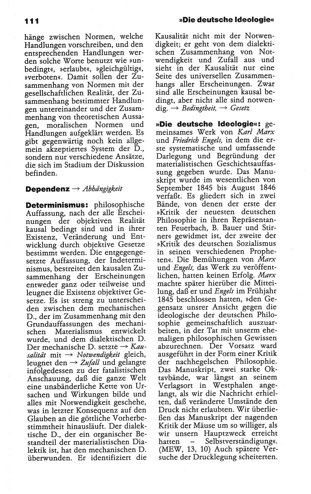 Wörterbuch der marxistisch-leninistischen Philosophie [Deutsche Demokratische Republik (DDR)] 1986, Seite 111 (Wb. ML Phil. DDR 1986, S. 111)