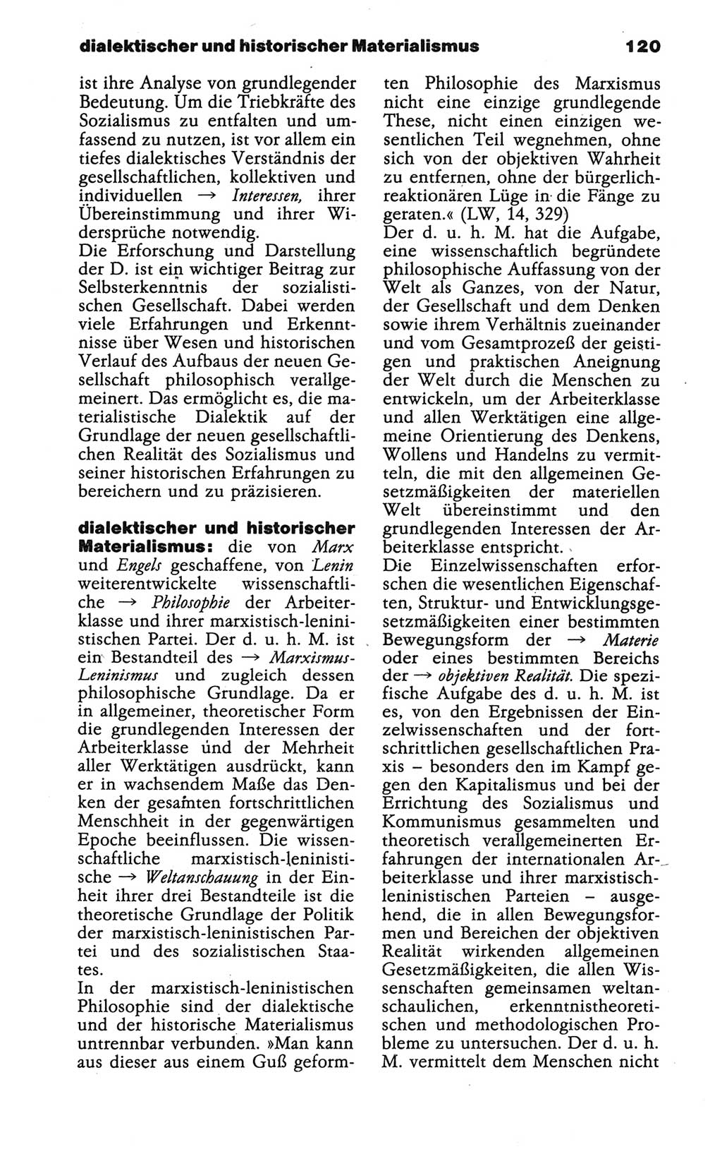 Wörterbuch der marxistisch-leninistischen Philosophie [Deutsche Demokratische Republik (DDR)] 1986, Seite 120 (Wb. ML Phil. DDR 1986, S. 120)