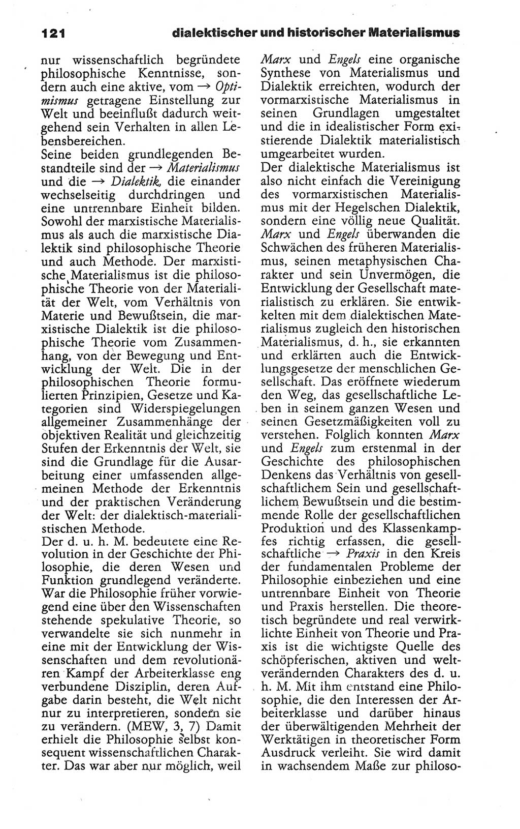 Wörterbuch der marxistisch-leninistischen Philosophie [Deutsche Demokratische Republik (DDR)] 1986, Seite 121 (Wb. ML Phil. DDR 1986, S. 121)