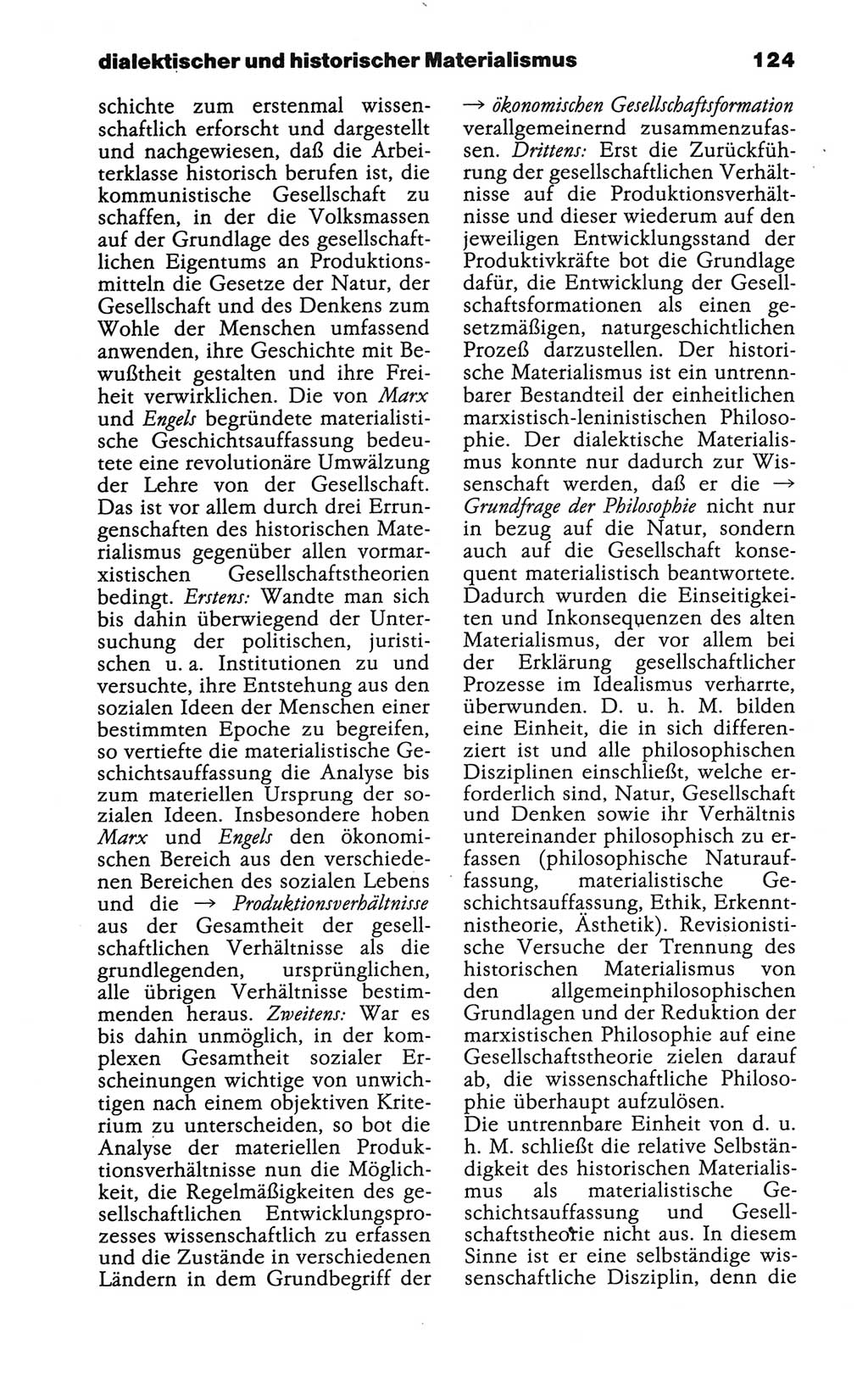 Wörterbuch der marxistisch-leninistischen Philosophie [Deutsche Demokratische Republik (DDR)] 1986, Seite 124 (Wb. ML Phil. DDR 1986, S. 124)