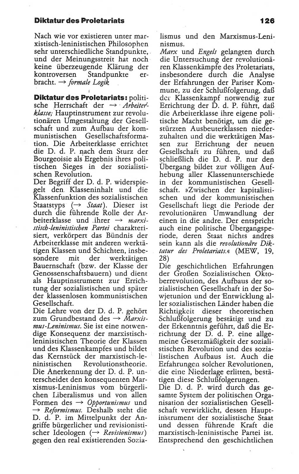 Wörterbuch der marxistisch-leninistischen Philosophie [Deutsche Demokratische Republik (DDR)] 1986, Seite 126 (Wb. ML Phil. DDR 1986, S. 126)