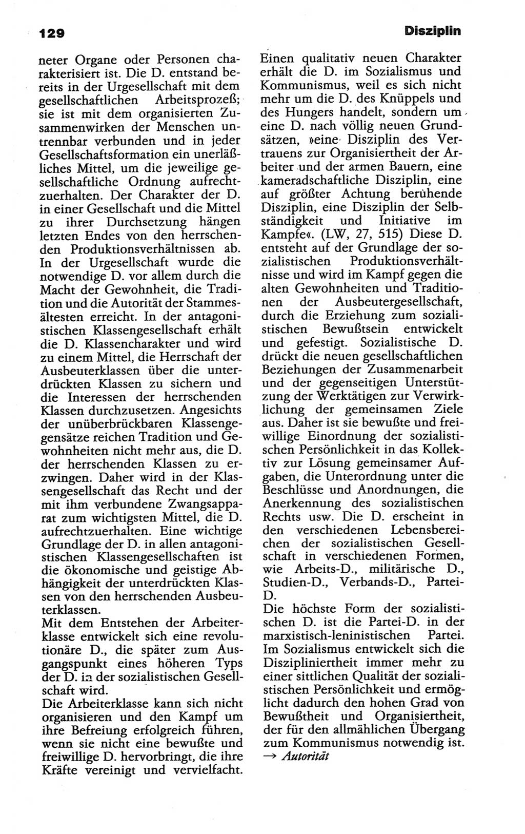 Wörterbuch der marxistisch-leninistischen Philosophie [Deutsche Demokratische Republik (DDR)] 1986, Seite 129 (Wb. ML Phil. DDR 1986, S. 129)