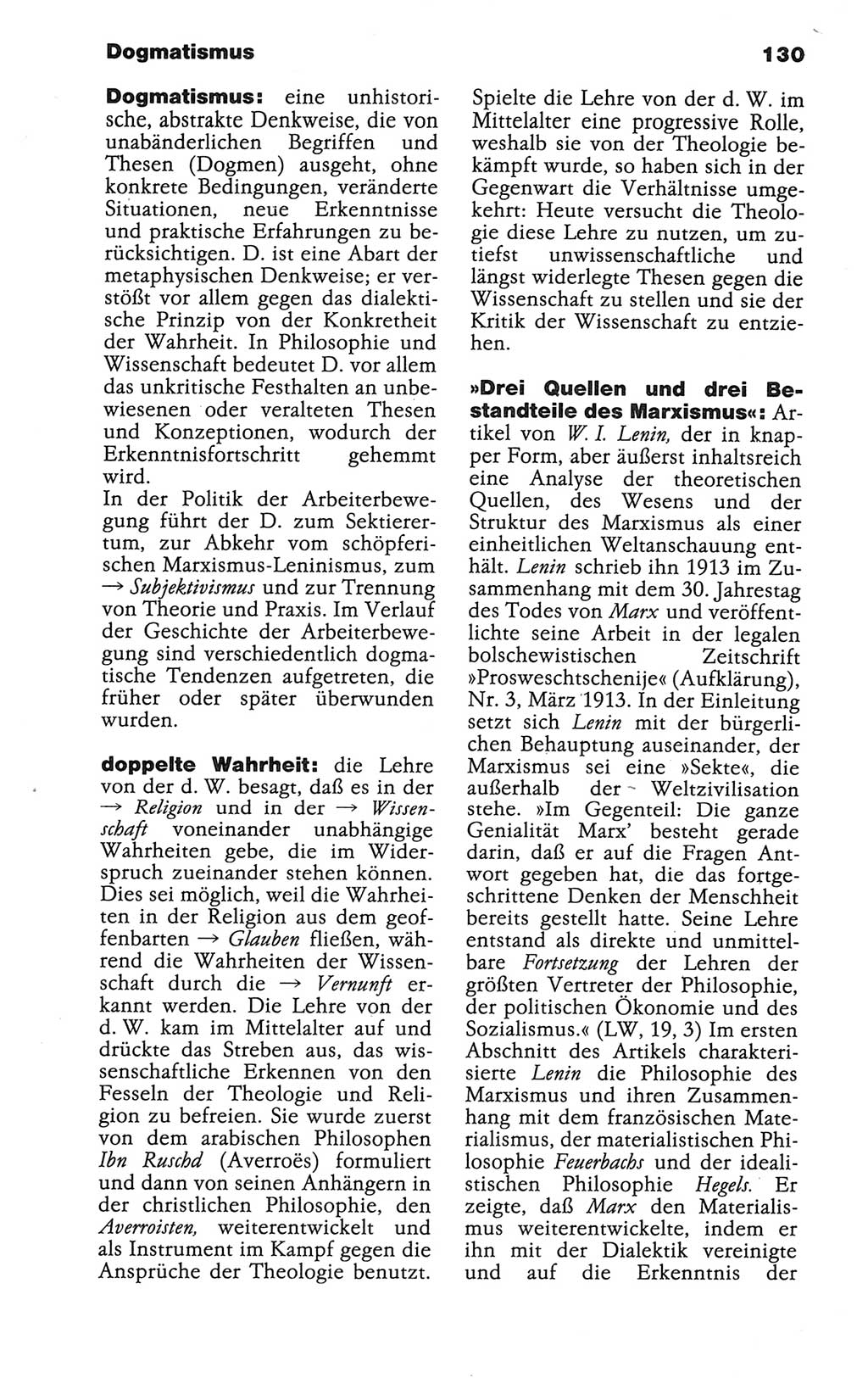Wörterbuch der marxistisch-leninistischen Philosophie [Deutsche Demokratische Republik (DDR)] 1986, Seite 130 (Wb. ML Phil. DDR 1986, S. 130)