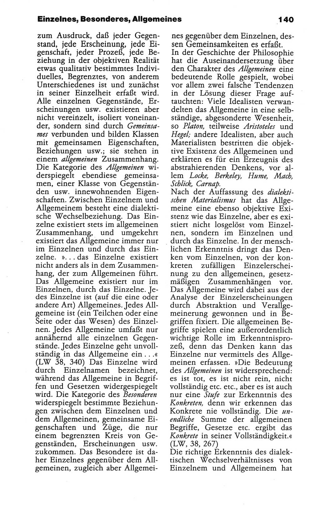 Wörterbuch der marxistisch-leninistischen Philosophie [Deutsche Demokratische Republik (DDR)] 1986, Seite 140 (Wb. ML Phil. DDR 1986, S. 140)