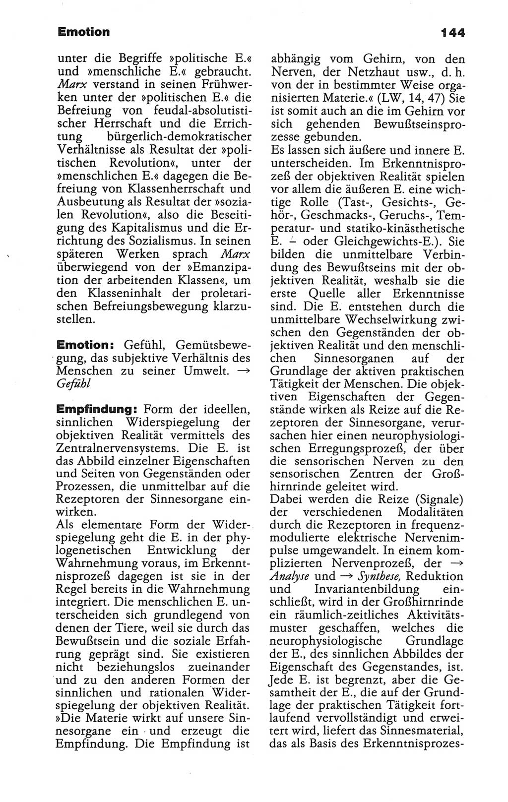 Wörterbuch der marxistisch-leninistischen Philosophie [Deutsche Demokratische Republik (DDR)] 1986, Seite 144 (Wb. ML Phil. DDR 1986, S. 144)