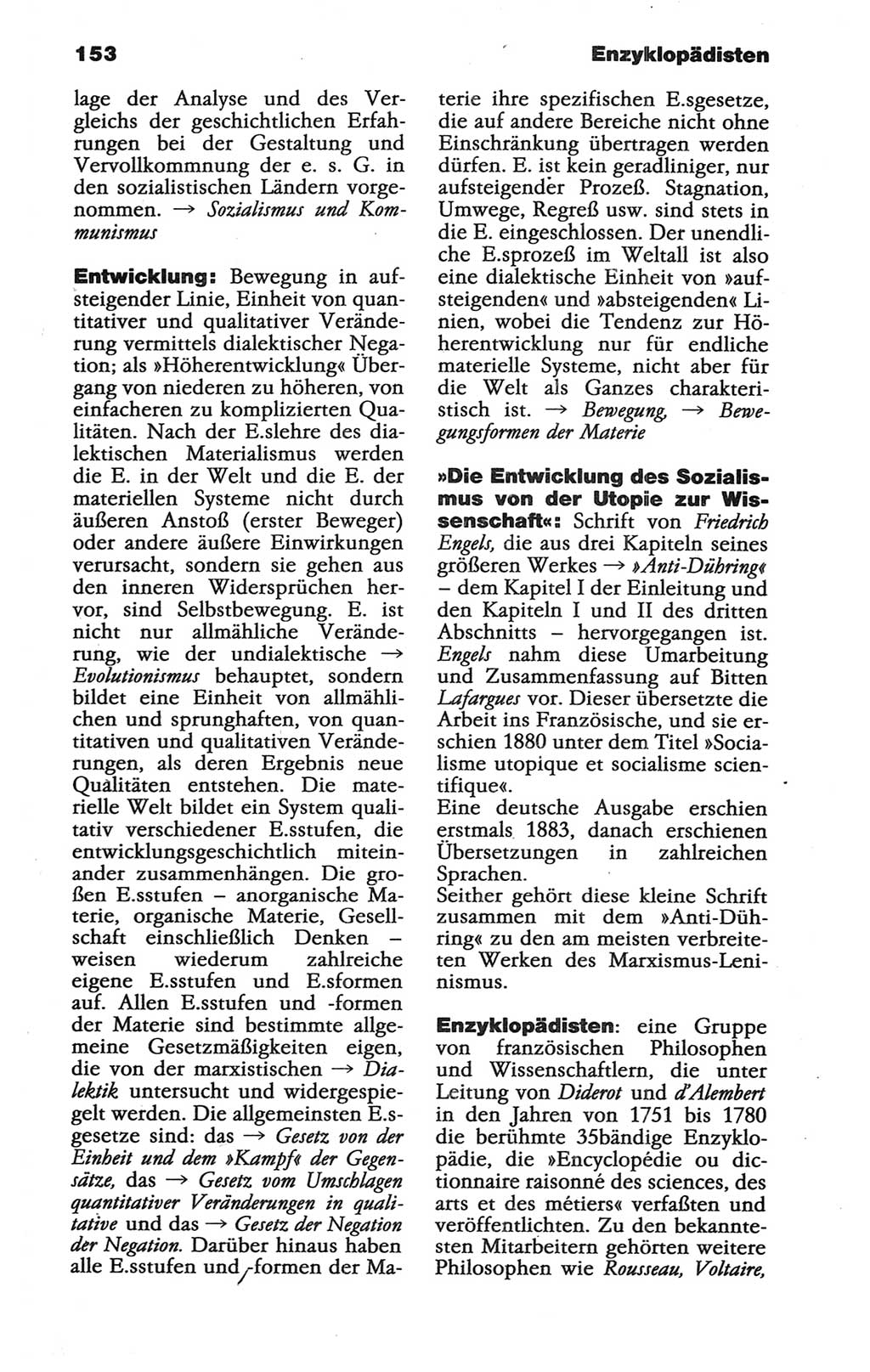 Wörterbuch der marxistisch-leninistischen Philosophie [Deutsche Demokratische Republik (DDR)] 1986, Seite 153 (Wb. ML Phil. DDR 1986, S. 153)