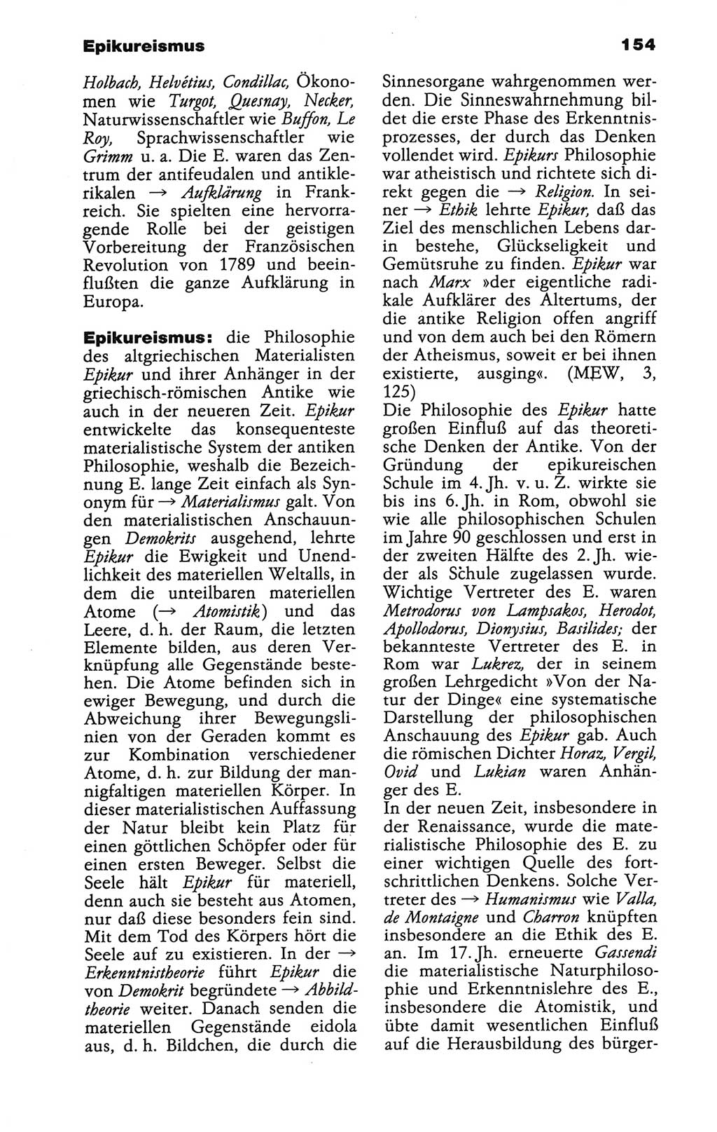 Wörterbuch der marxistisch-leninistischen Philosophie [Deutsche Demokratische Republik (DDR)] 1986, Seite 154 (Wb. ML Phil. DDR 1986, S. 154)