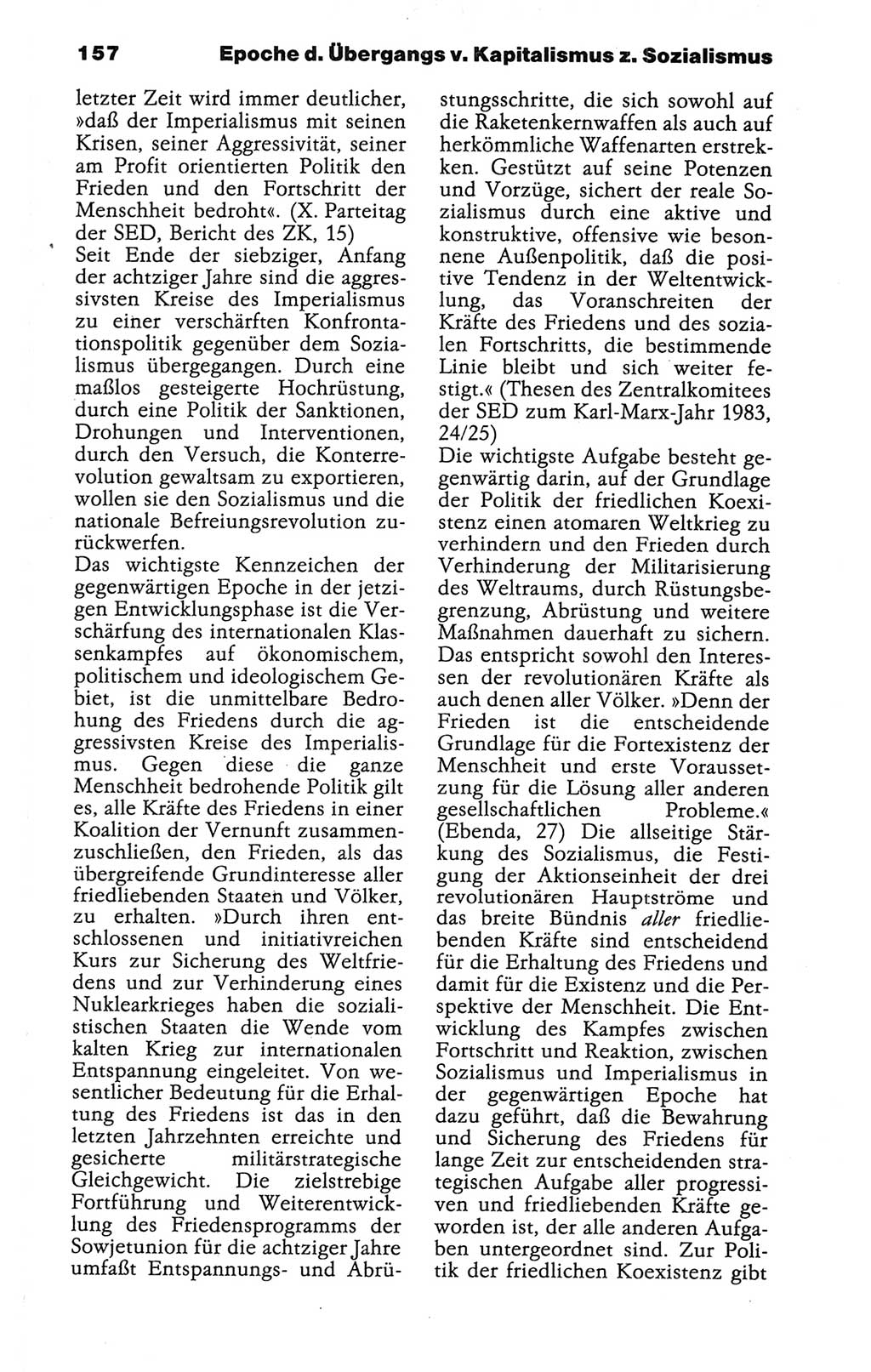 Wörterbuch der marxistisch-leninistischen Philosophie [Deutsche Demokratische Republik (DDR)] 1986, Seite 157 (Wb. ML Phil. DDR 1986, S. 157)