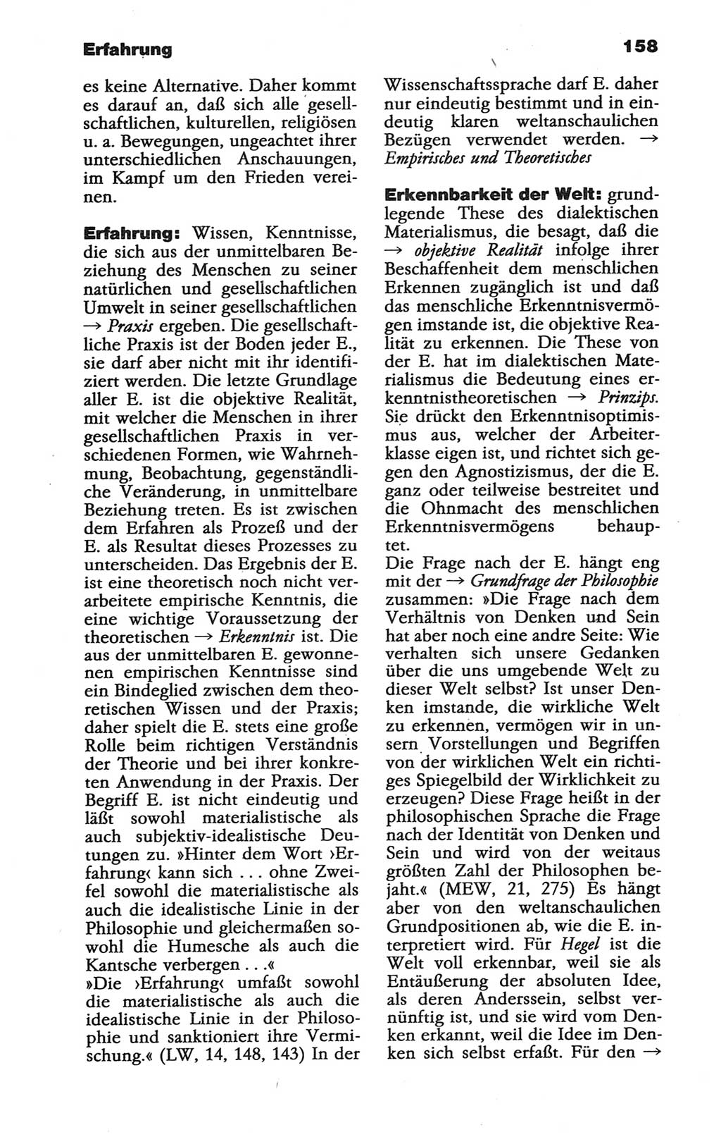 Wörterbuch der marxistisch-leninistischen Philosophie [Deutsche Demokratische Republik (DDR)] 1986, Seite 158 (Wb. ML Phil. DDR 1986, S. 158)