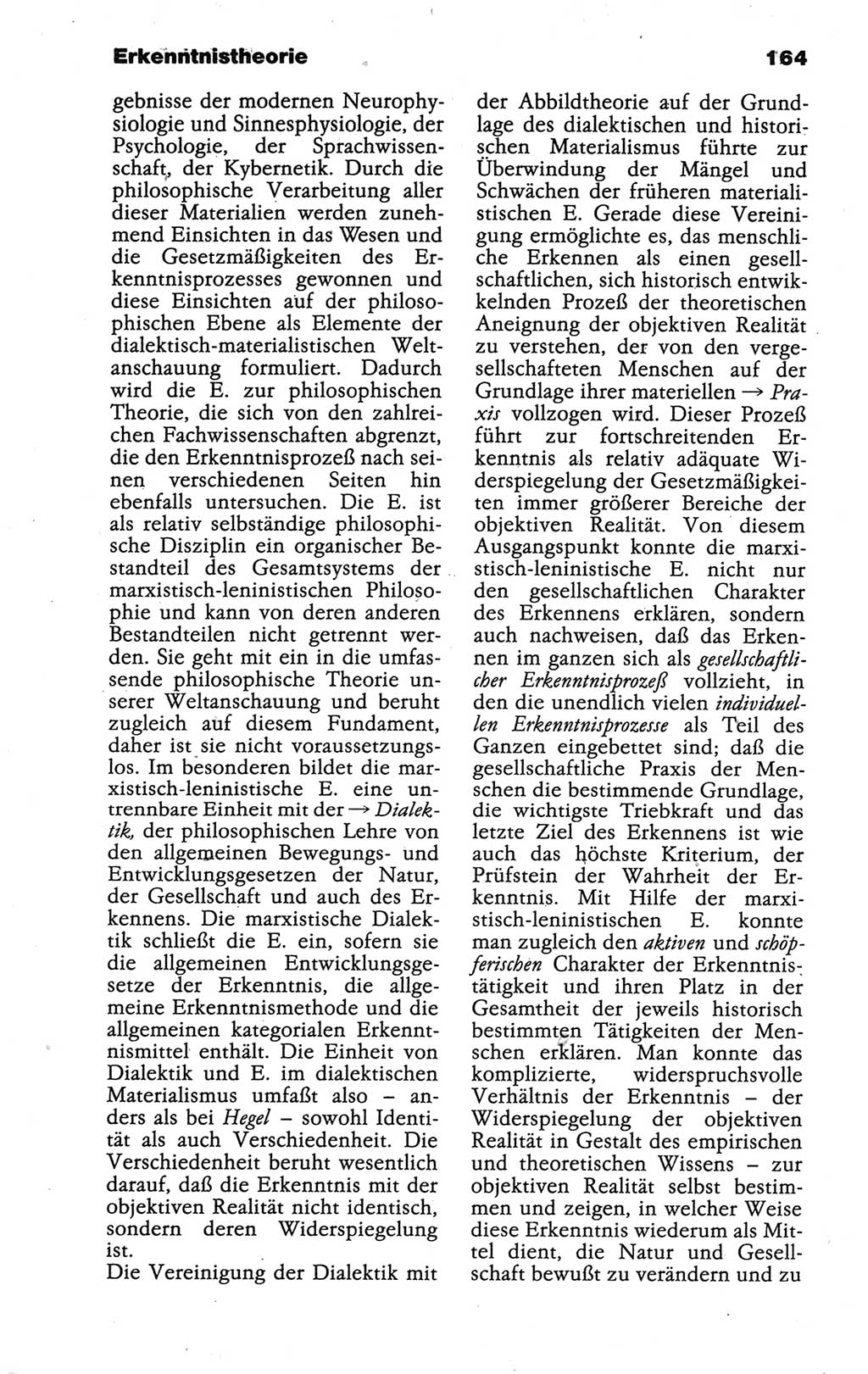 Wörterbuch der marxistisch-leninistischen Philosophie [Deutsche Demokratische Republik (DDR)] 1986, Seite 164 (Wb. ML Phil. DDR 1986, S. 164)