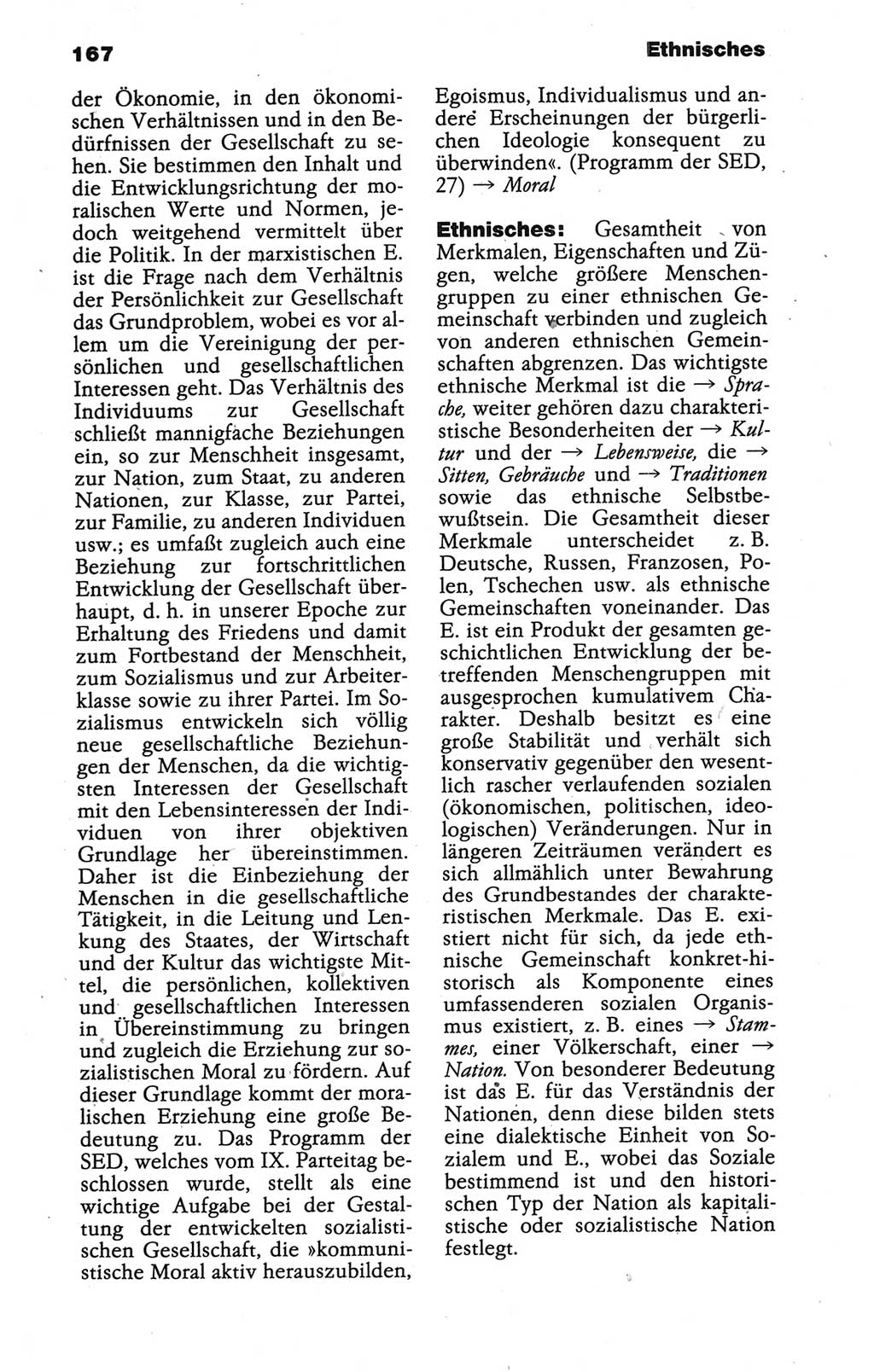 Wörterbuch der marxistisch-leninistischen Philosophie [Deutsche Demokratische Republik (DDR)] 1986, Seite 167 (Wb. ML Phil. DDR 1986, S. 167)