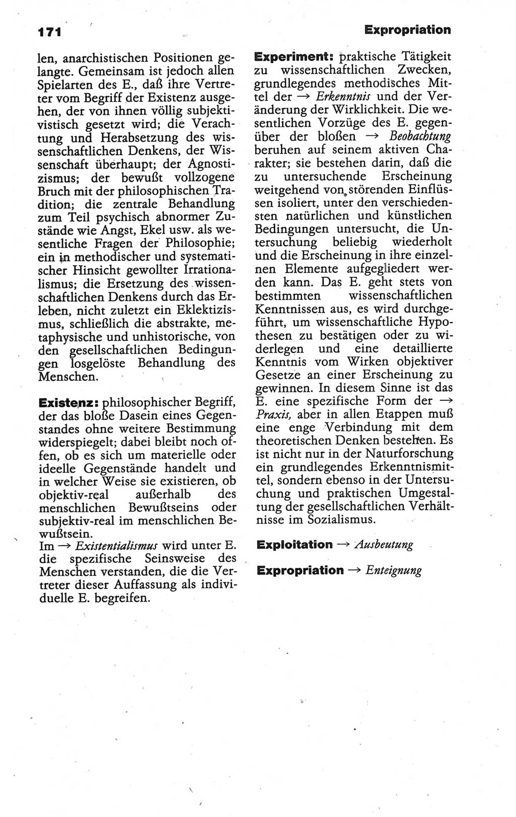 Wörterbuch der marxistisch-leninistischen Philosophie [Deutsche Demokratische Republik (DDR)] 1986, Seite 171 (Wb. ML Phil. DDR 1986, S. 171)