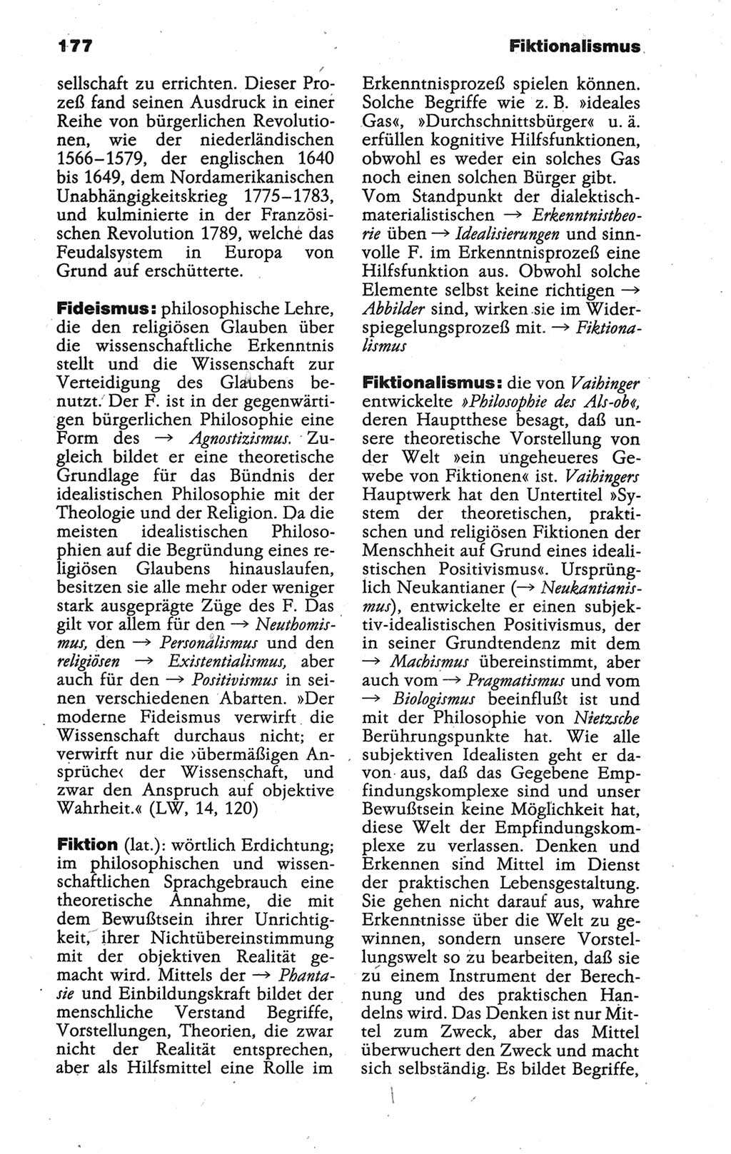 Wörterbuch der marxistisch-leninistischen Philosophie [Deutsche Demokratische Republik (DDR)] 1986, Seite 177 (Wb. ML Phil. DDR 1986, S. 177)