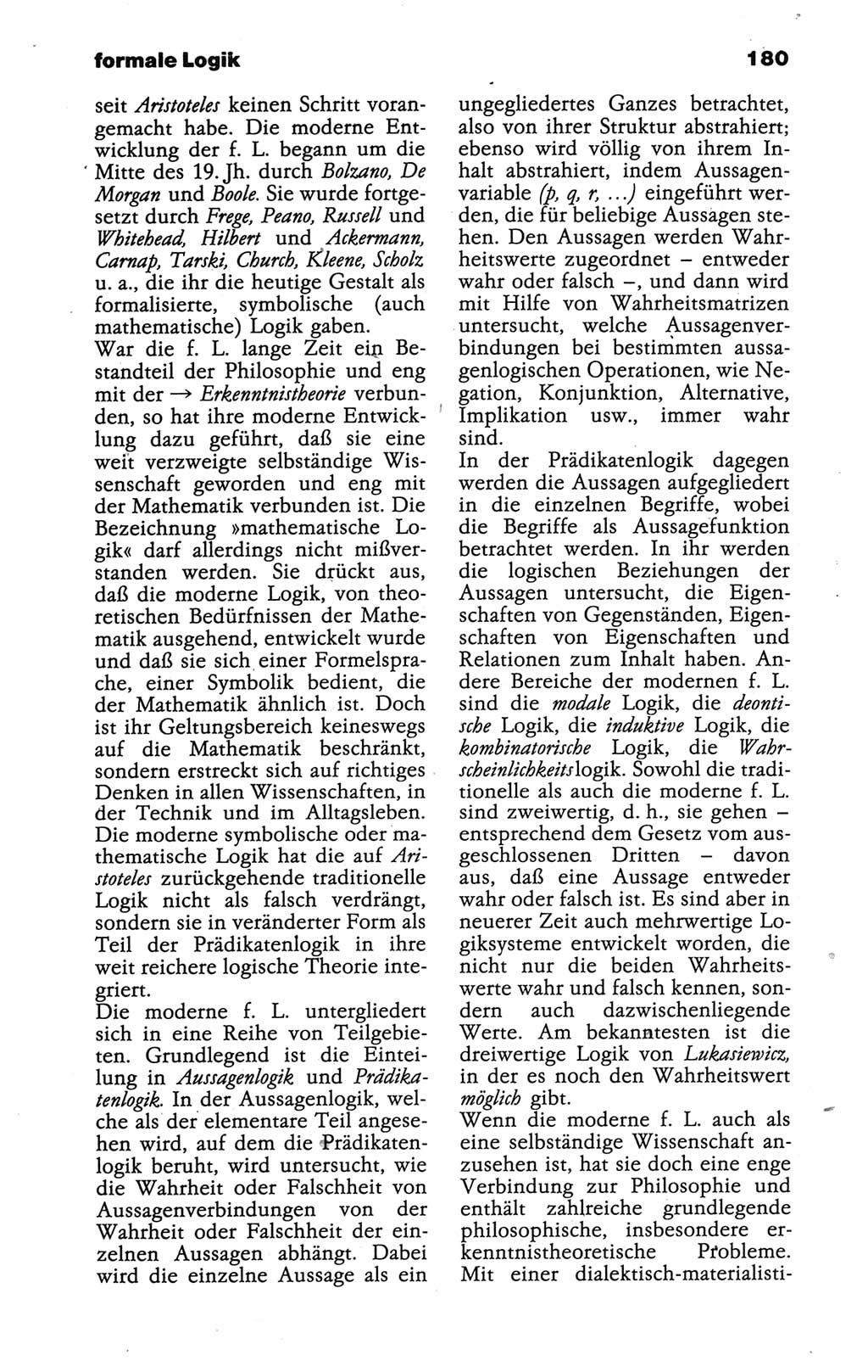 Wörterbuch der marxistisch-leninistischen Philosophie [Deutsche Demokratische Republik (DDR)] 1986, Seite 180 (Wb. ML Phil. DDR 1986, S. 180)