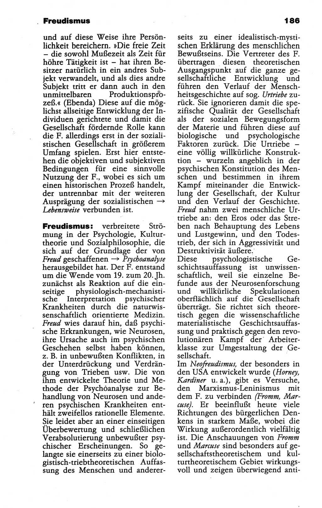 Wörterbuch der marxistisch-leninistischen Philosophie [Deutsche Demokratische Republik (DDR)] 1986, Seite 186 (Wb. ML Phil. DDR 1986, S. 186)