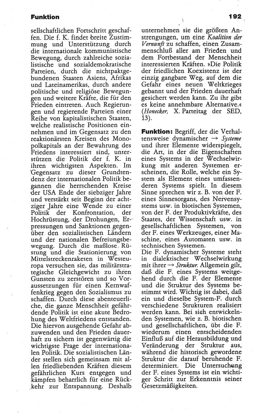 Wörterbuch der marxistisch-leninistischen Philosophie [Deutsche Demokratische Republik (DDR)] 1986, Seite 192 (Wb. ML Phil. DDR 1986, S. 192)