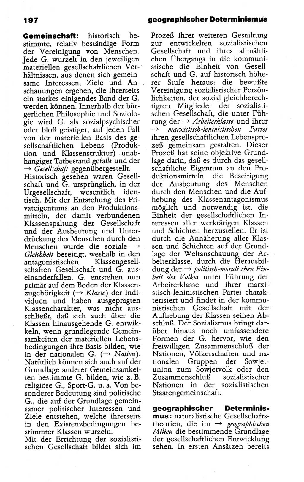 Wörterbuch der marxistisch-leninistischen Philosophie [Deutsche Demokratische Republik (DDR)] 1986, Seite 197 (Wb. ML Phil. DDR 1986, S. 197)