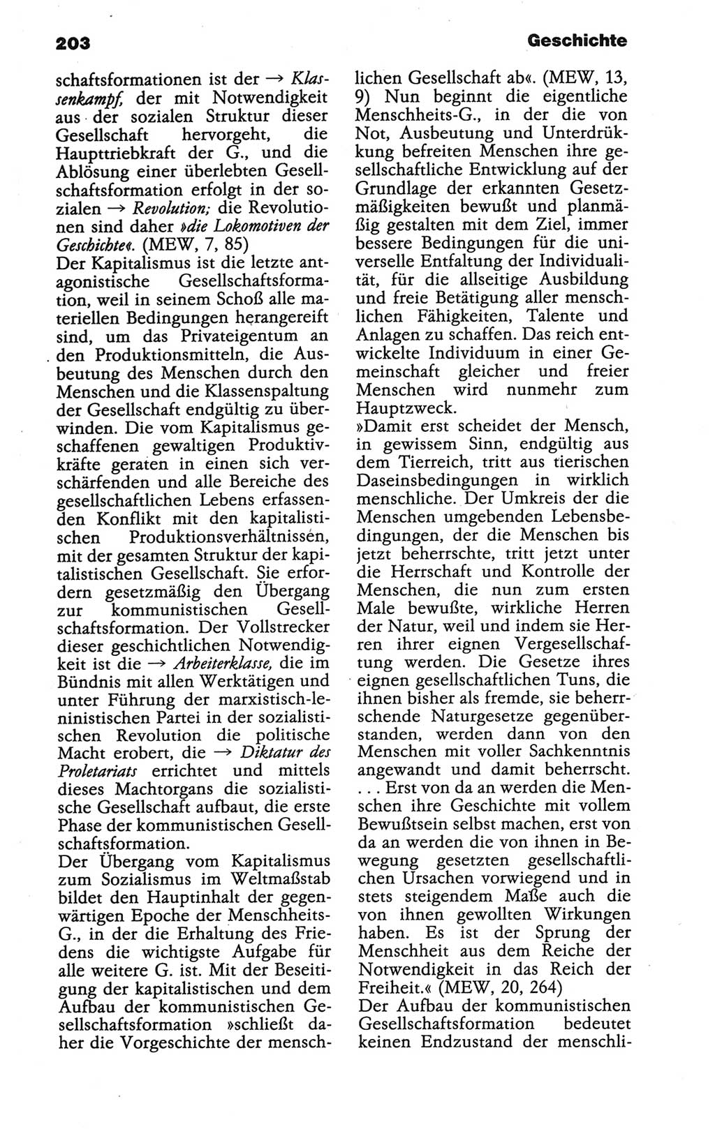 Wörterbuch der marxistisch-leninistischen Philosophie [Deutsche Demokratische Republik (DDR)] 1986, Seite 203 (Wb. ML Phil. DDR 1986, S. 203)