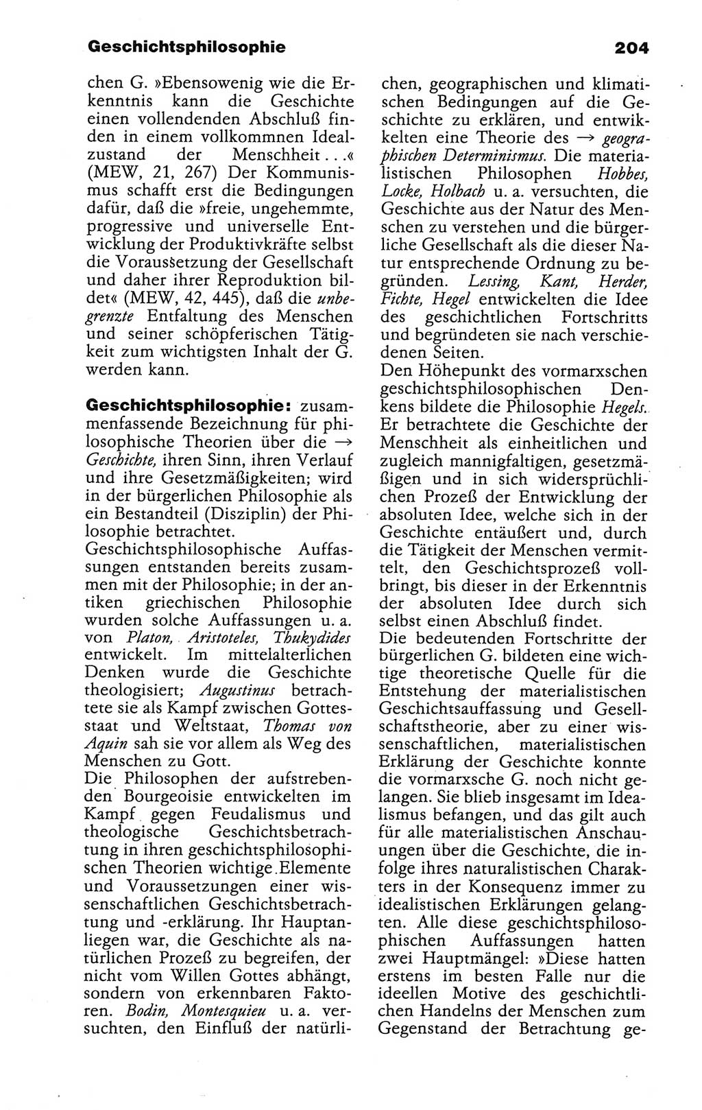 Wörterbuch der marxistisch-leninistischen Philosophie [Deutsche Demokratische Republik (DDR)] 1986, Seite 204 (Wb. ML Phil. DDR 1986, S. 204)