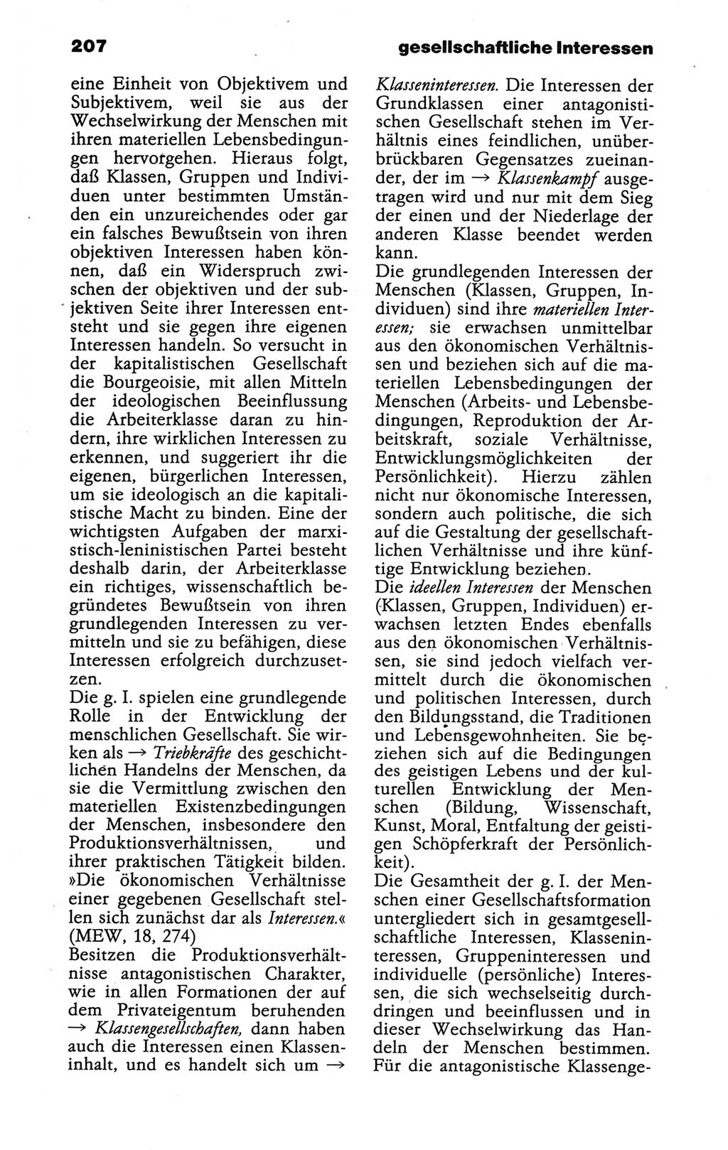 Wörterbuch der marxistisch-leninistischen Philosophie [Deutsche Demokratische Republik (DDR)] 1986, Seite 207 (Wb. ML Phil. DDR 1986, S. 207)