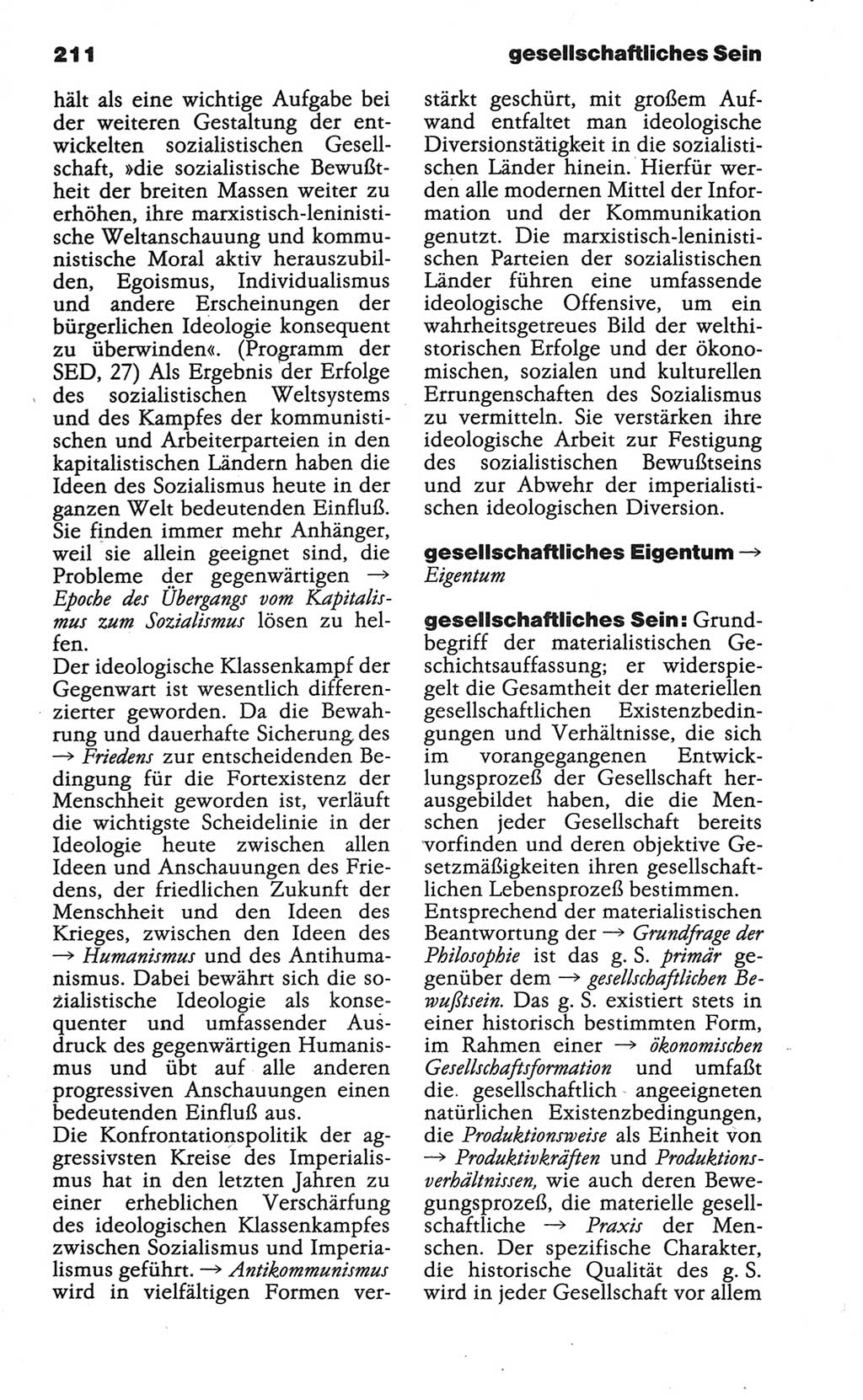 Wörterbuch der marxistisch-leninistischen Philosophie [Deutsche Demokratische Republik (DDR)] 1986, Seite 211 (Wb. ML Phil. DDR 1986, S. 211)