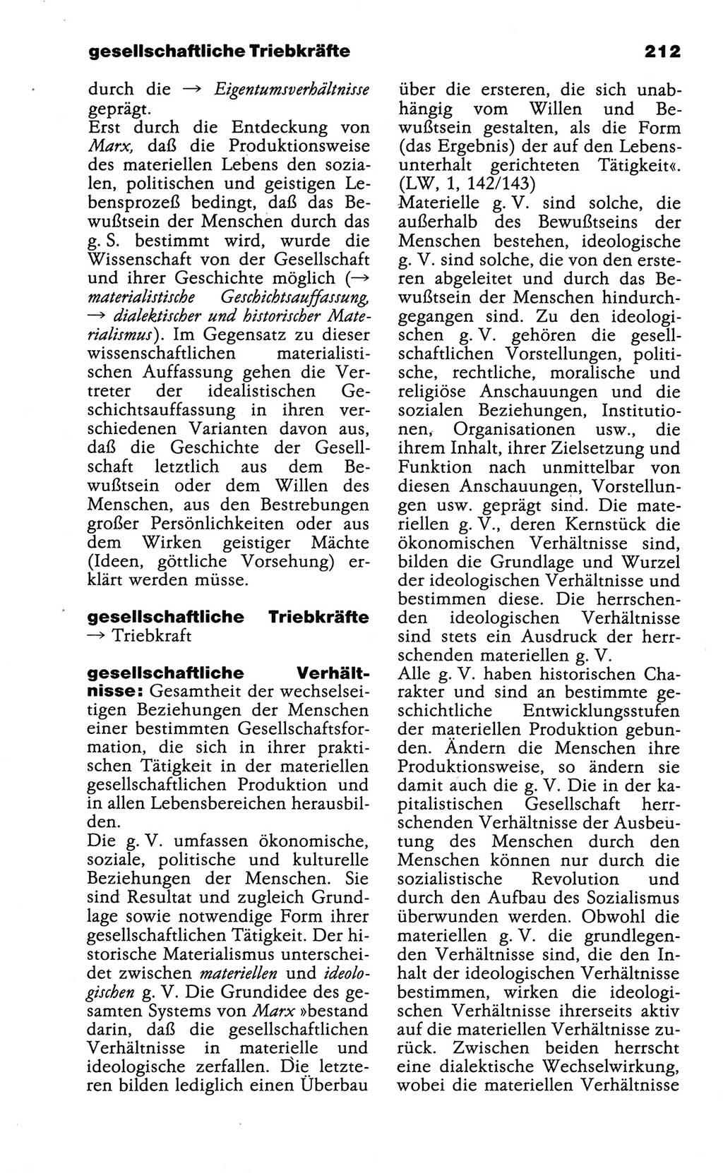 Wörterbuch der marxistisch-leninistischen Philosophie [Deutsche Demokratische Republik (DDR)] 1986, Seite 212 (Wb. ML Phil. DDR 1986, S. 212)