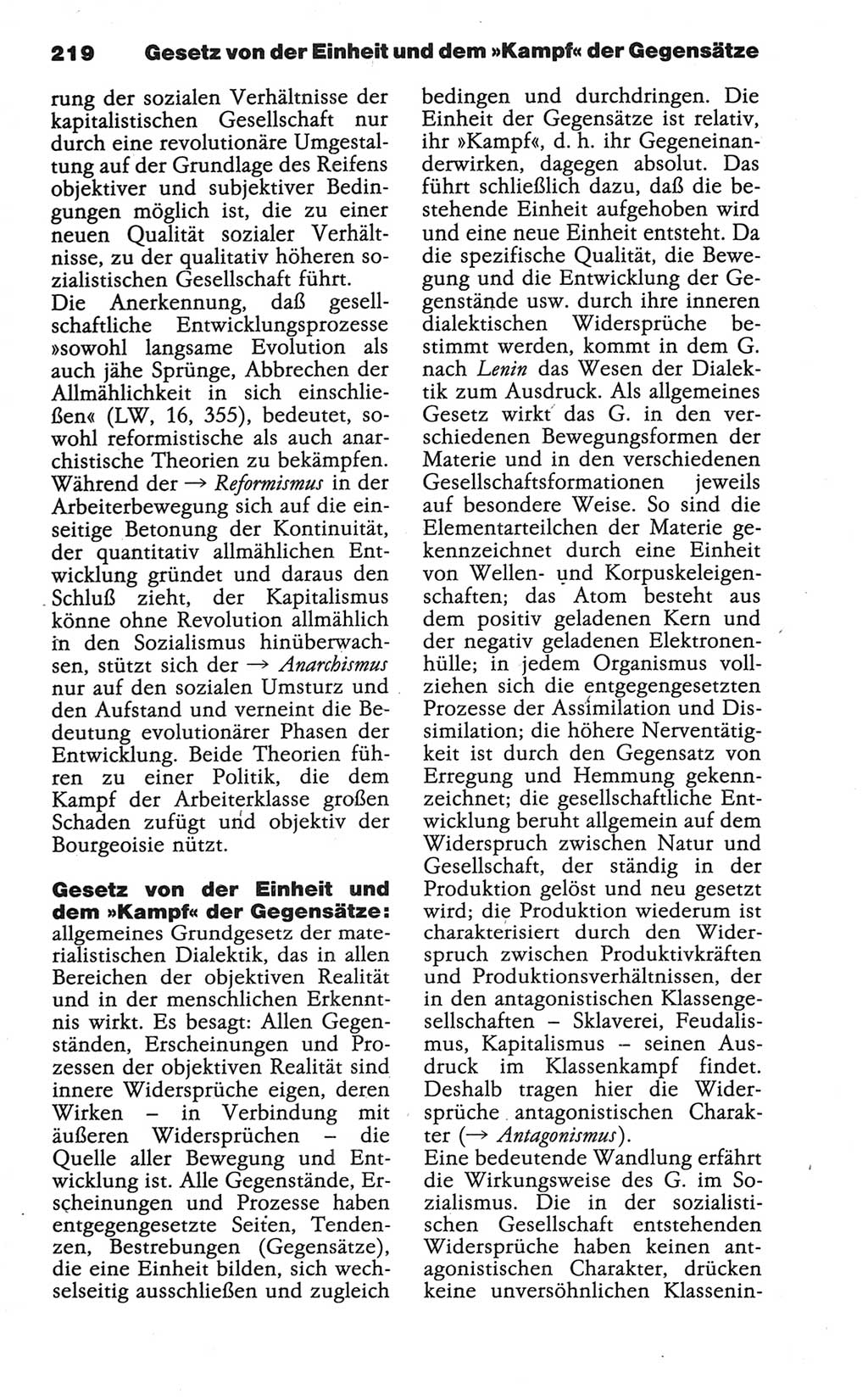 Wörterbuch der marxistisch-leninistischen Philosophie [Deutsche Demokratische Republik (DDR)] 1986, Seite 219 (Wb. ML Phil. DDR 1986, S. 219)