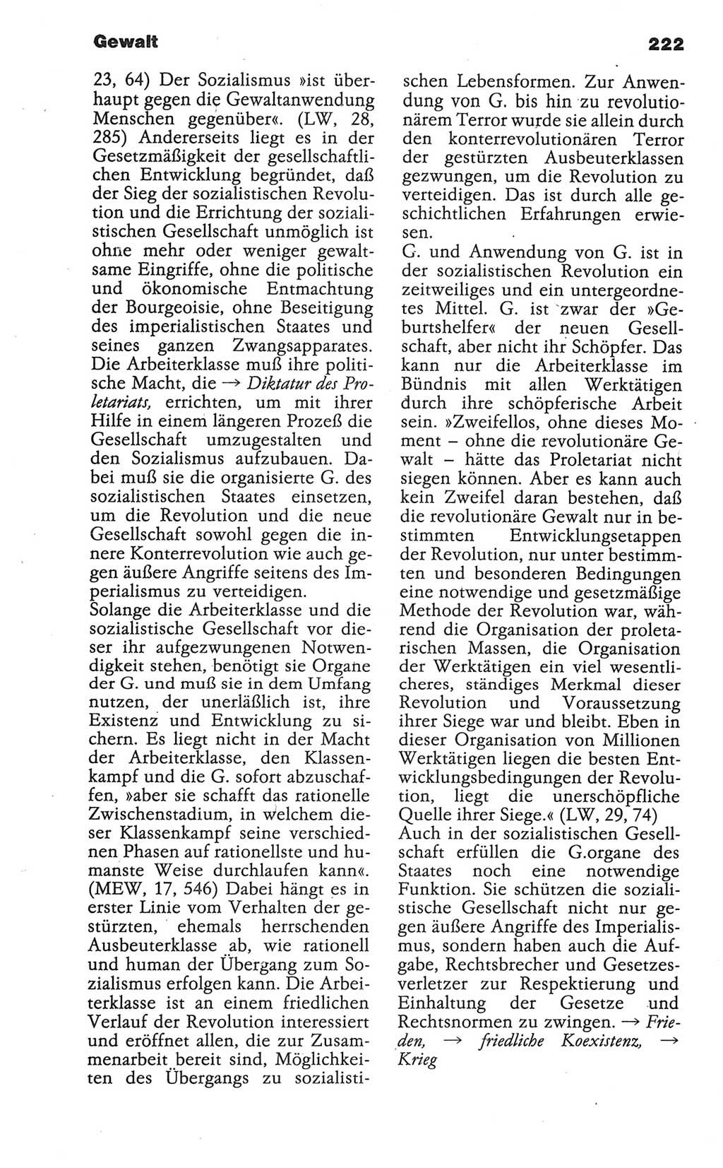 Wörterbuch der marxistisch-leninistischen Philosophie [Deutsche Demokratische Republik (DDR)] 1986, Seite 222 (Wb. ML Phil. DDR 1986, S. 222)