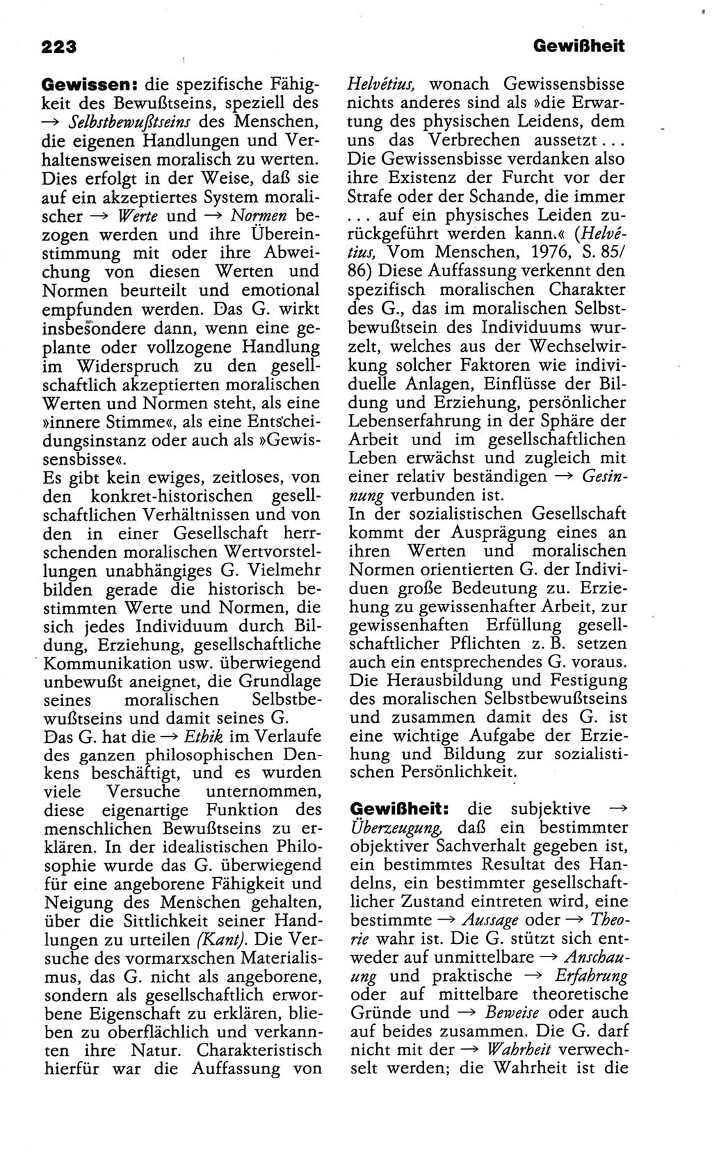 Wörterbuch der marxistisch-leninistischen Philosophie [Deutsche Demokratische Republik (DDR)] 1986, Seite 223 (Wb. ML Phil. DDR 1986, S. 223)