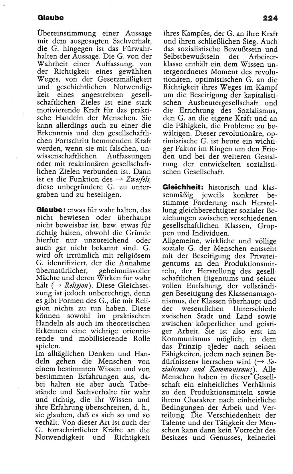Wörterbuch der marxistisch-leninistischen Philosophie [Deutsche Demokratische Republik (DDR)] 1986, Seite 224 (Wb. ML Phil. DDR 1986, S. 224)