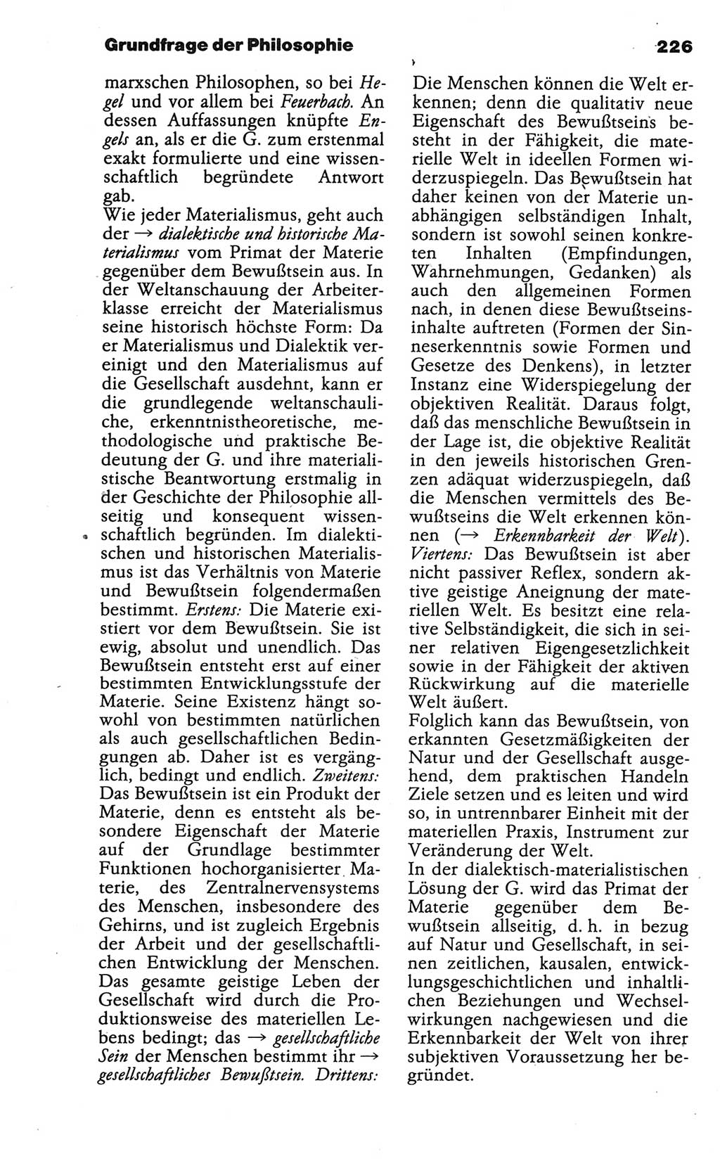 Wörterbuch der marxistisch-leninistischen Philosophie [Deutsche Demokratische Republik (DDR)] 1986, Seite 226 (Wb. ML Phil. DDR 1986, S. 226)