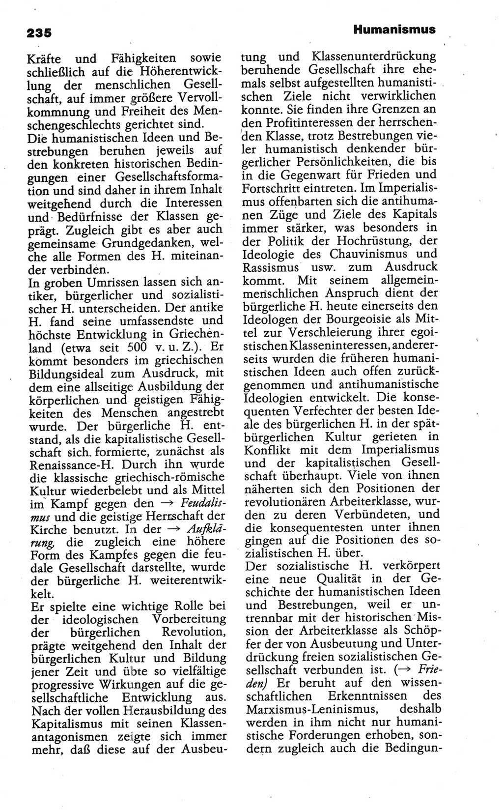 Wörterbuch der marxistisch-leninistischen Philosophie [Deutsche Demokratische Republik (DDR)] 1986, Seite 235 (Wb. ML Phil. DDR 1986, S. 235)