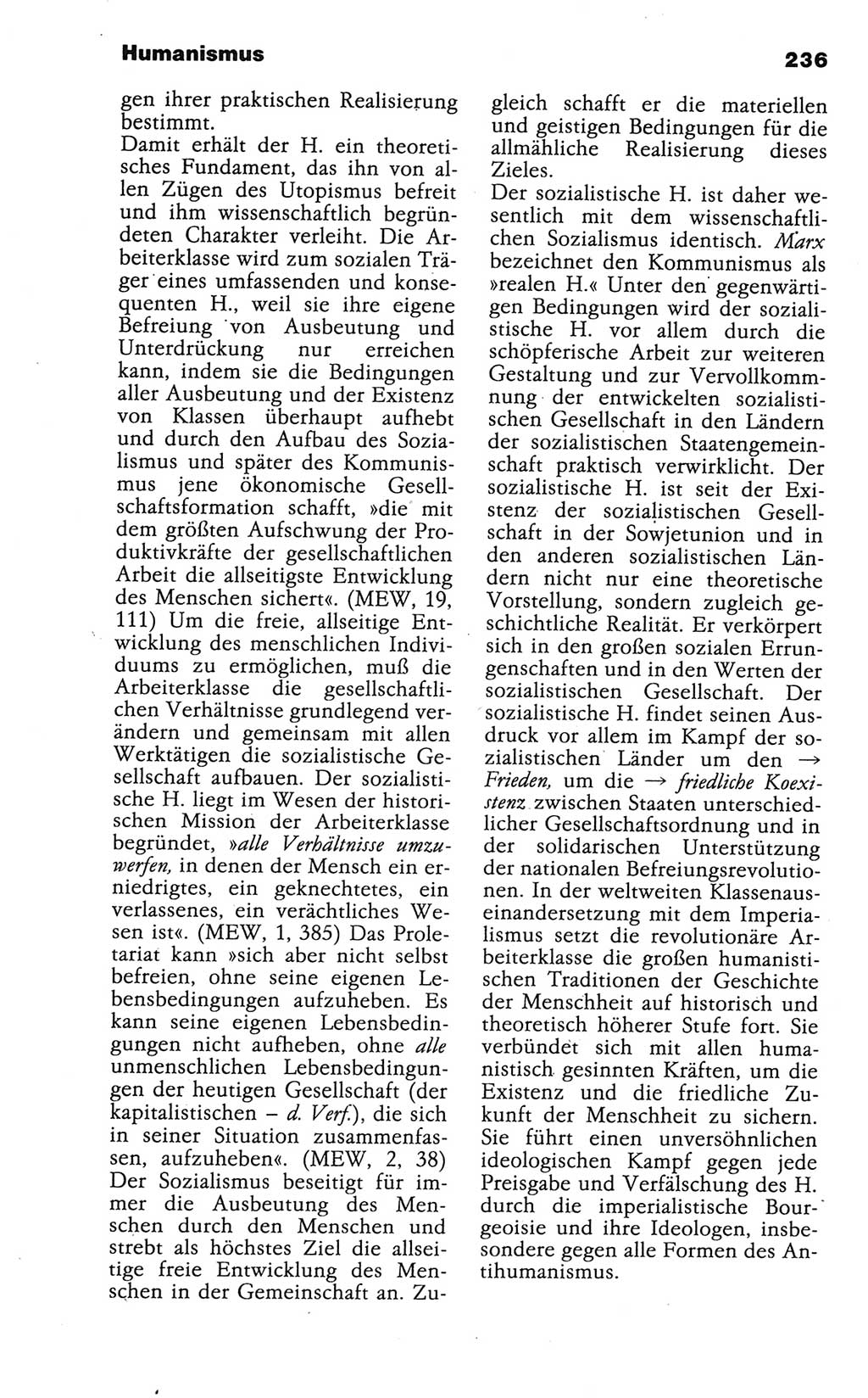 Wörterbuch der marxistisch-leninistischen Philosophie [Deutsche Demokratische Republik (DDR)] 1986, Seite 236 (Wb. ML Phil. DDR 1986, S. 236)