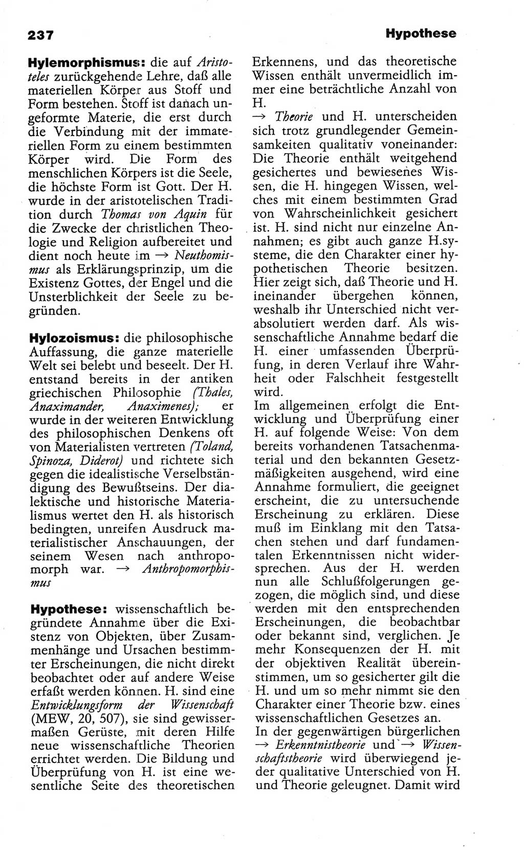 Wörterbuch der marxistisch-leninistischen Philosophie [Deutsche Demokratische Republik (DDR)] 1986, Seite 237 (Wb. ML Phil. DDR 1986, S. 237)
