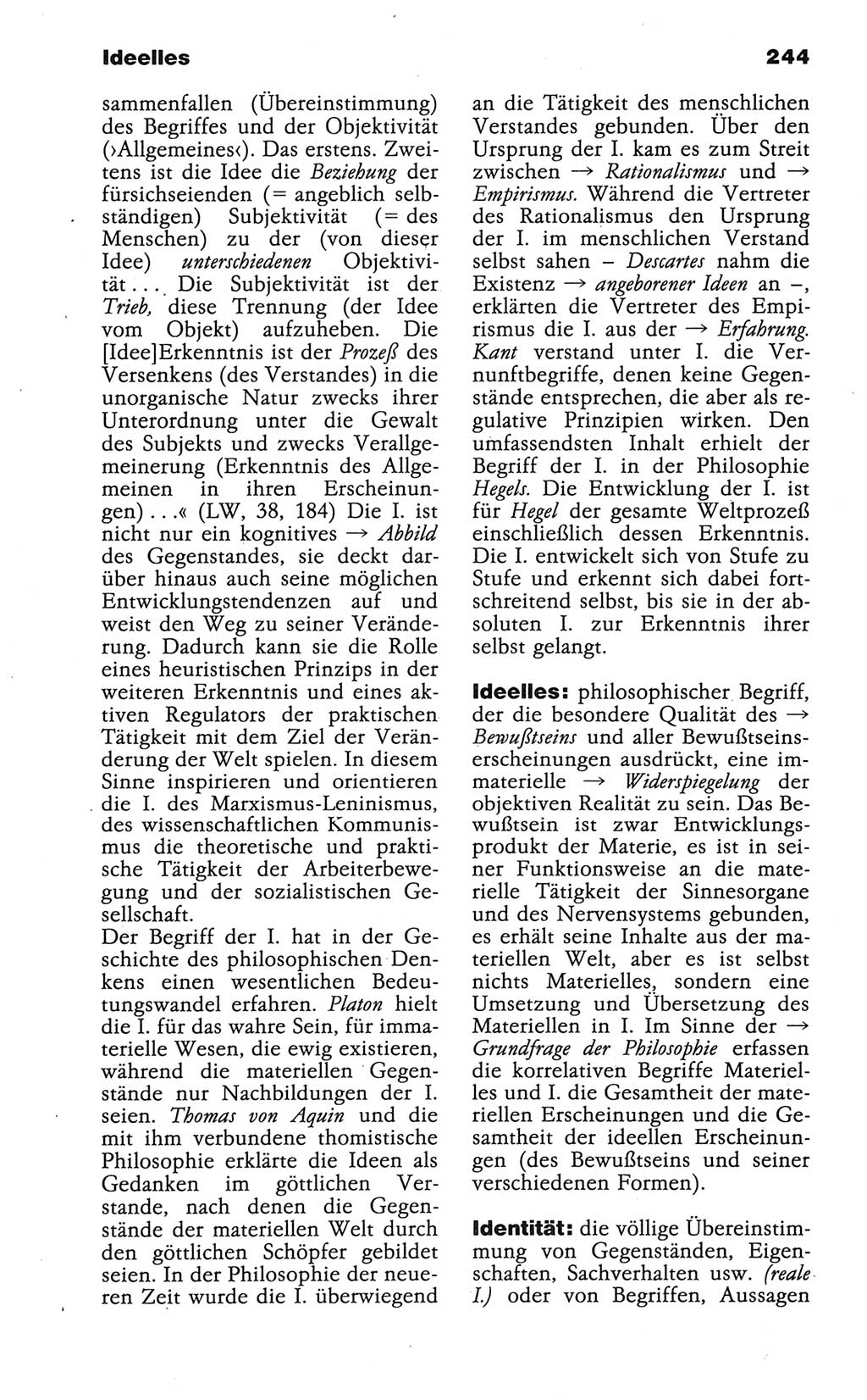Wörterbuch der marxistisch-leninistischen Philosophie [Deutsche Demokratische Republik (DDR)] 1986, Seite 244 (Wb. ML Phil. DDR 1986, S. 244)