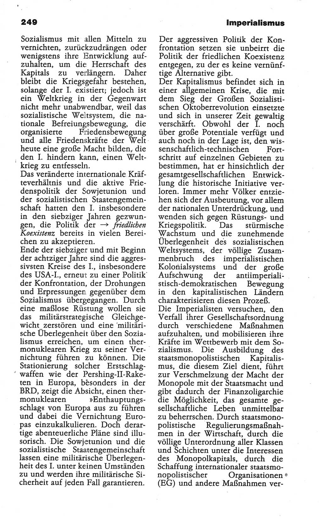 Wörterbuch der marxistisch-leninistischen Philosophie [Deutsche Demokratische Republik (DDR)] 1986, Seite 249 (Wb. ML Phil. DDR 1986, S. 249)