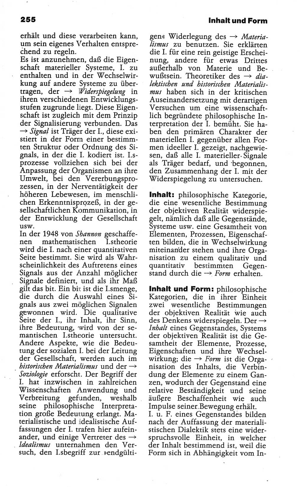 Wörterbuch der marxistisch-leninistischen Philosophie [Deutsche Demokratische Republik (DDR)] 1986, Seite 255 (Wb. ML Phil. DDR 1986, S. 255)