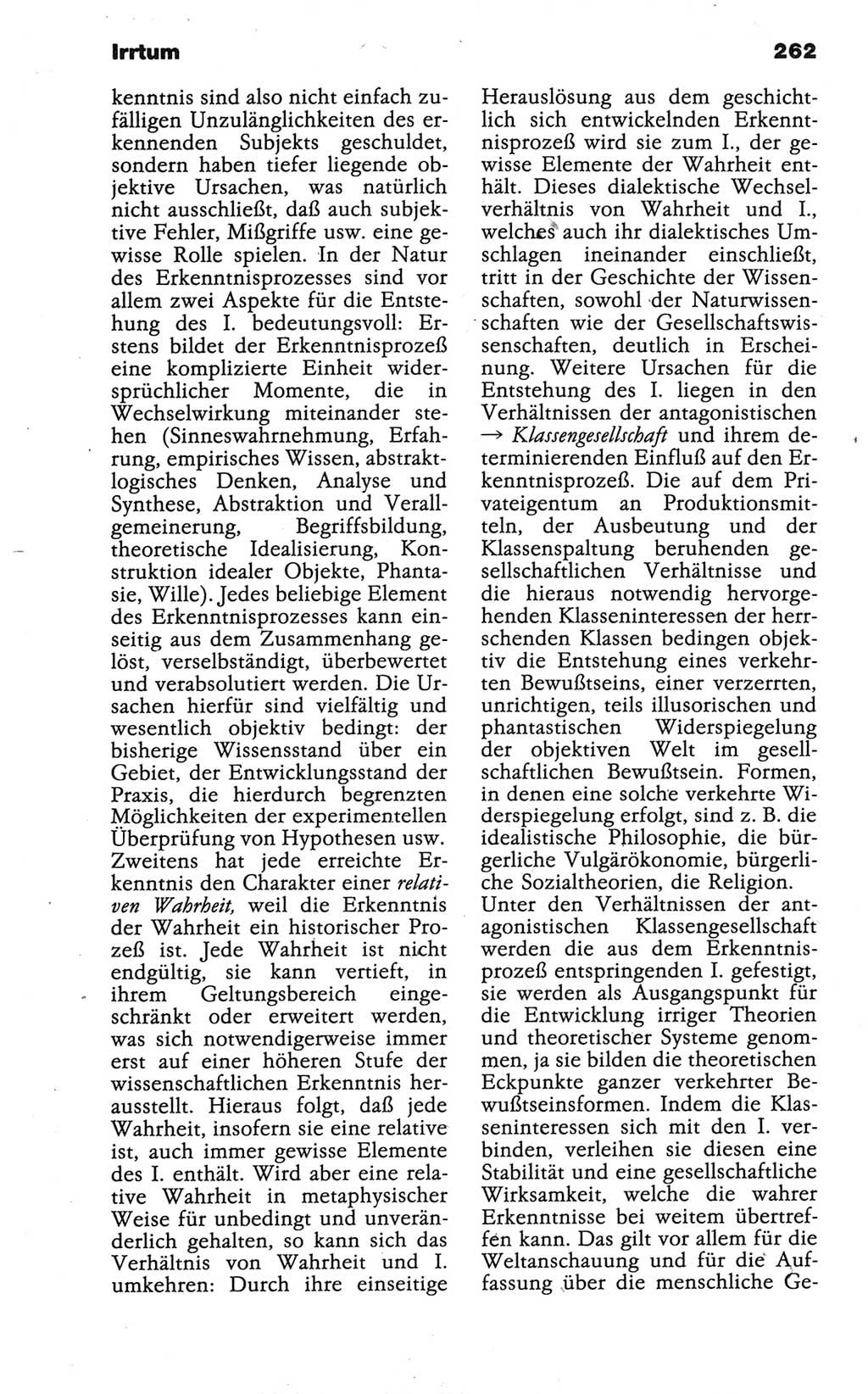 Wörterbuch der marxistisch-leninistischen Philosophie [Deutsche Demokratische Republik (DDR)] 1986, Seite 262 (Wb. ML Phil. DDR 1986, S. 262)