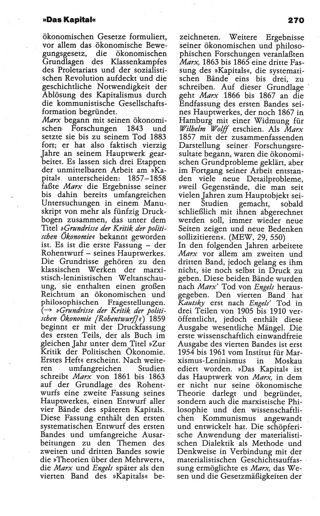 Wörterbuch der marxistisch-leninistischen Philosophie [Deutsche Demokratische Republik (DDR)] 1986, Seite 270 (Wb. ML Phil. DDR 1986, S. 270)