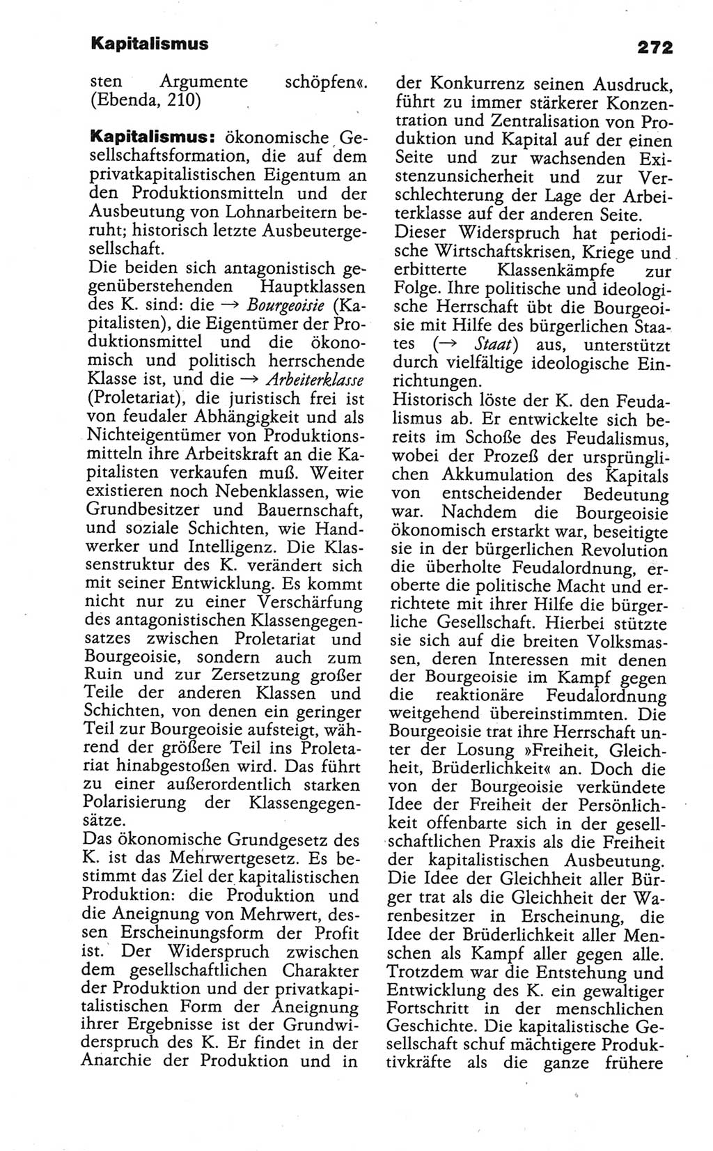 Wörterbuch der marxistisch-leninistischen Philosophie [Deutsche Demokratische Republik (DDR)] 1986, Seite 272 (Wb. ML Phil. DDR 1986, S. 272)