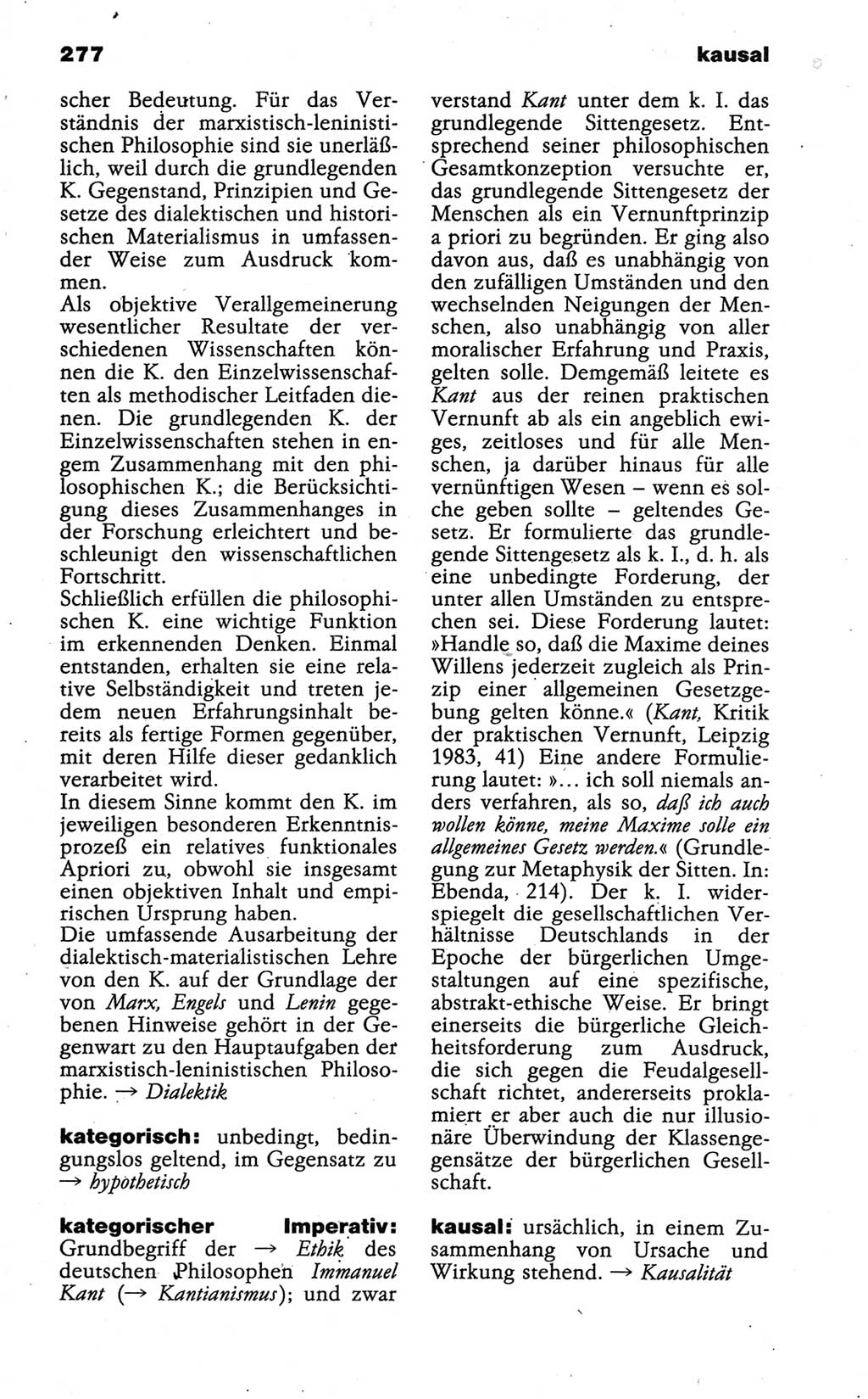 Wörterbuch der marxistisch-leninistischen Philosophie [Deutsche Demokratische Republik (DDR)] 1986, Seite 277 (Wb. ML Phil. DDR 1986, S. 277)