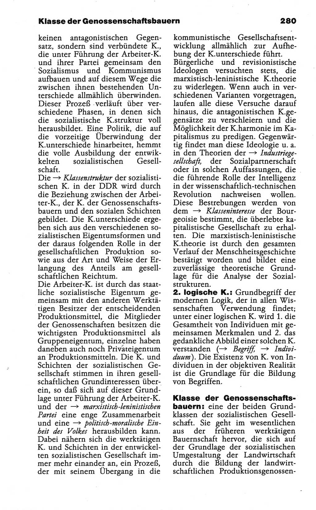 Wörterbuch der marxistisch-leninistischen Philosophie [Deutsche Demokratische Republik (DDR)] 1986, Seite 280 (Wb. ML Phil. DDR 1986, S. 280)