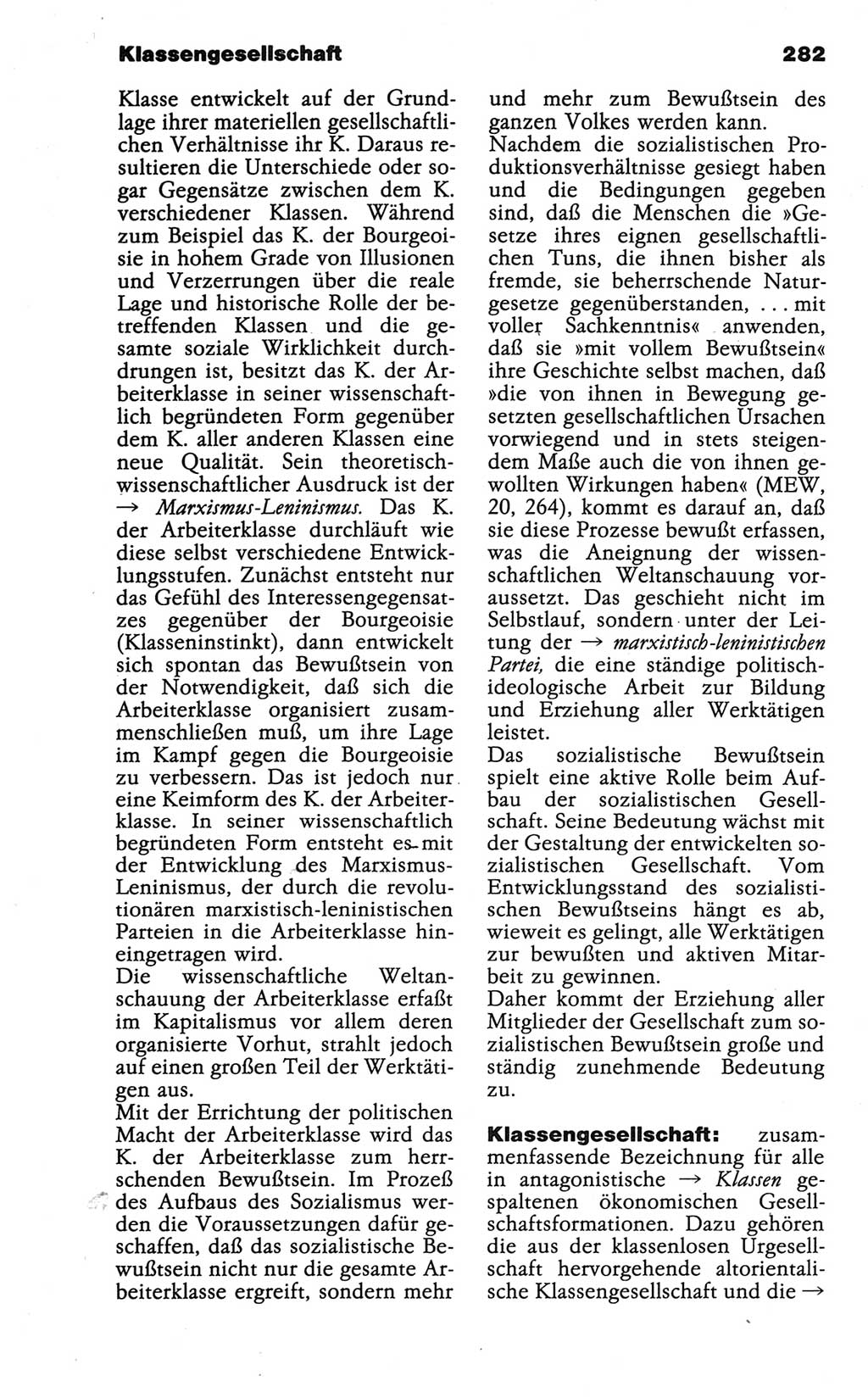 Wörterbuch der marxistisch-leninistischen Philosophie [Deutsche Demokratische Republik (DDR)] 1986, Seite 282 (Wb. ML Phil. DDR 1986, S. 282)