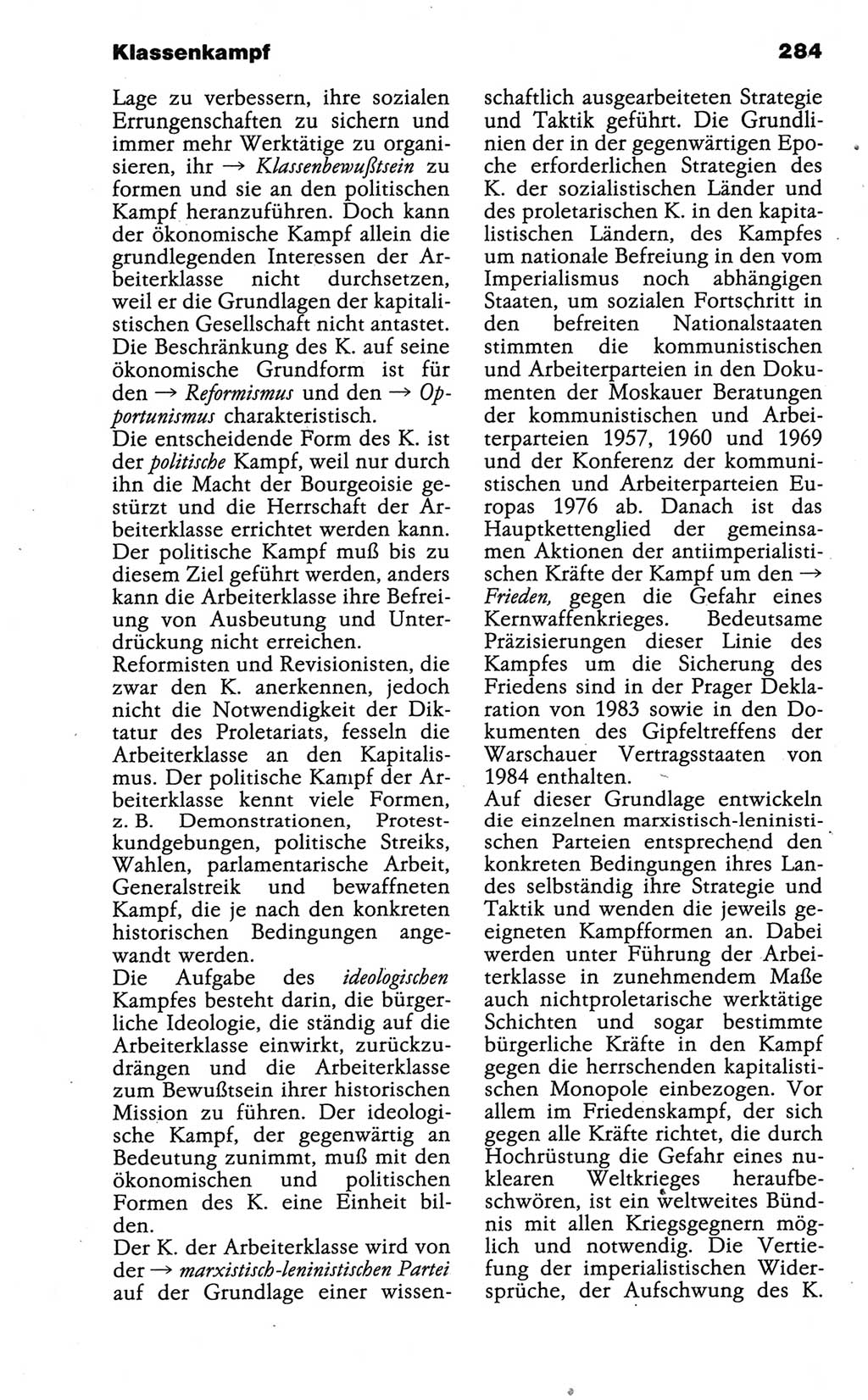 Wörterbuch der marxistisch-leninistischen Philosophie [Deutsche Demokratische Republik (DDR)] 1986, Seite 284 (Wb. ML Phil. DDR 1986, S. 284)