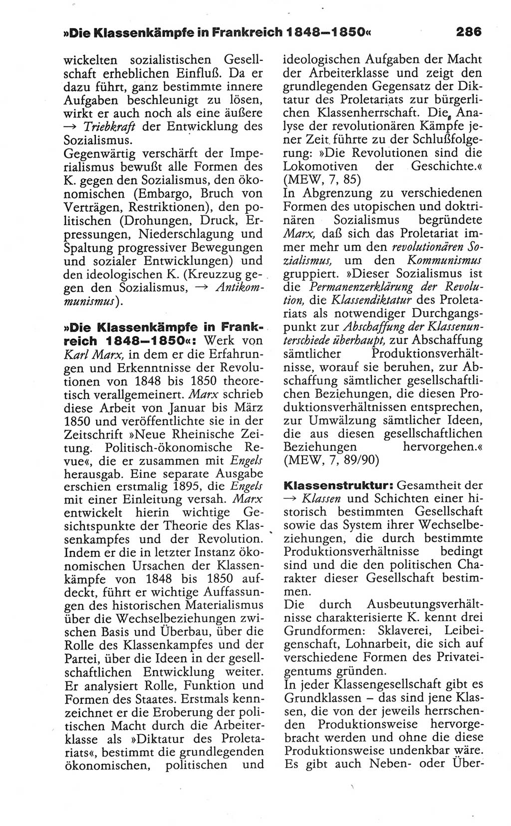 Wörterbuch der marxistisch-leninistischen Philosophie [Deutsche Demokratische Republik (DDR)] 1986, Seite 286 (Wb. ML Phil. DDR 1986, S. 286)