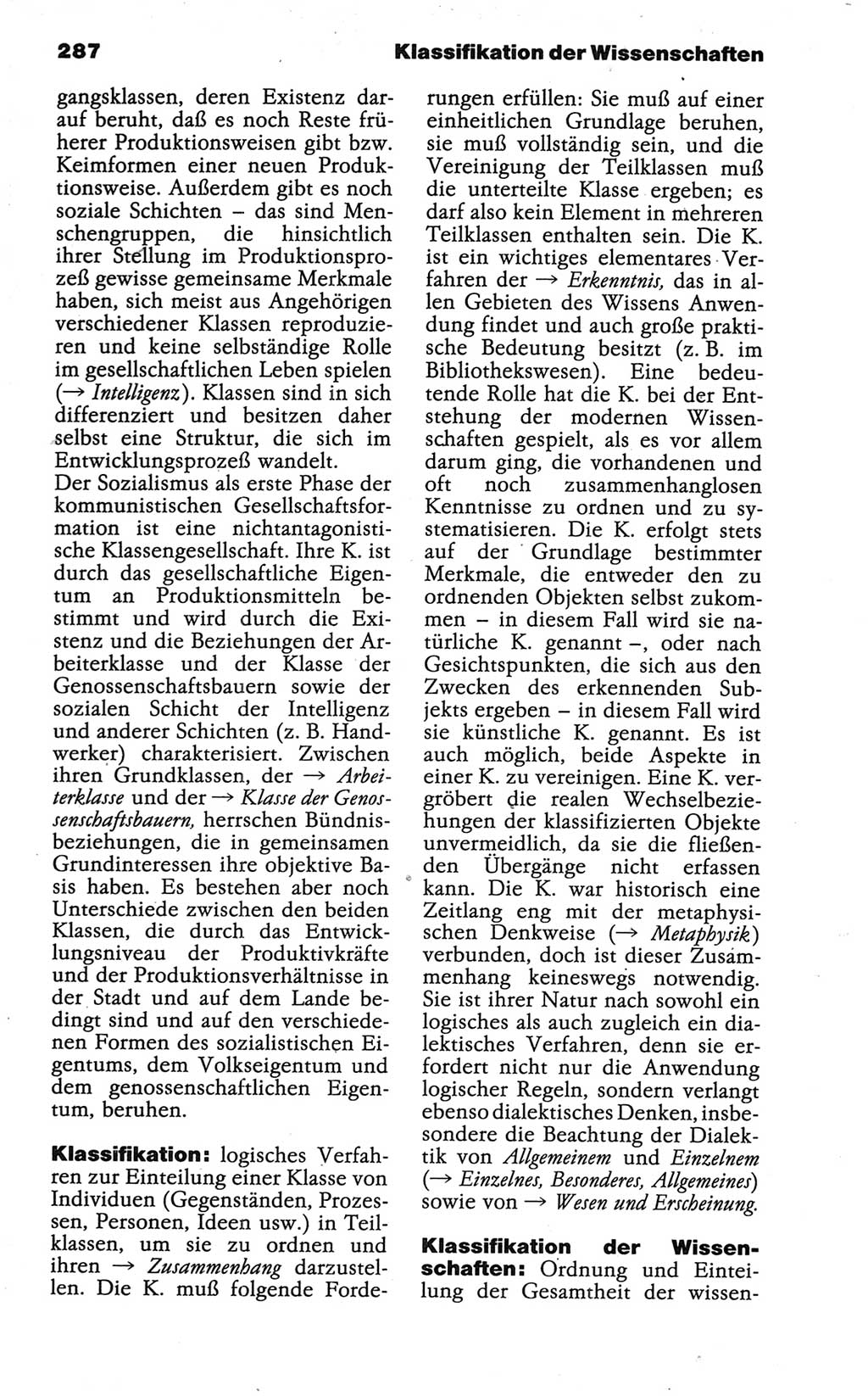 Wörterbuch der marxistisch-leninistischen Philosophie [Deutsche Demokratische Republik (DDR)] 1986, Seite 287 (Wb. ML Phil. DDR 1986, S. 287)