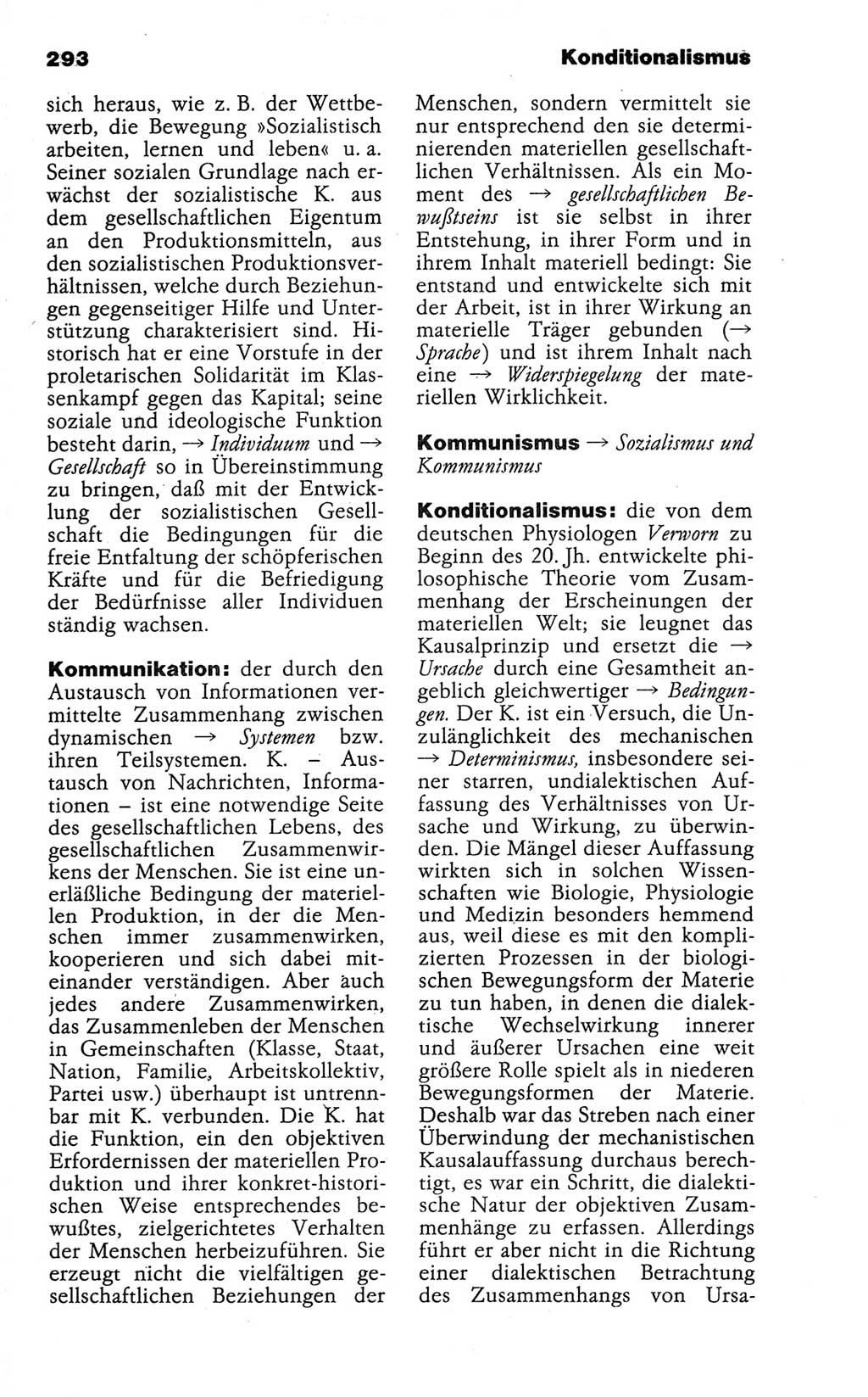 Wörterbuch der marxistisch-leninistischen Philosophie [Deutsche Demokratische Republik (DDR)] 1986, Seite 293 (Wb. ML Phil. DDR 1986, S. 293)