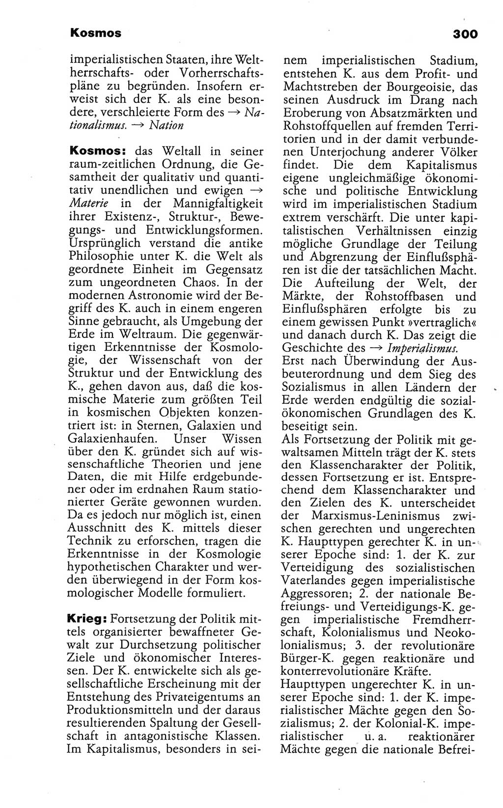 Wörterbuch der marxistisch-leninistischen Philosophie [Deutsche Demokratische Republik (DDR)] 1986, Seite 300 (Wb. ML Phil. DDR 1986, S. 300)